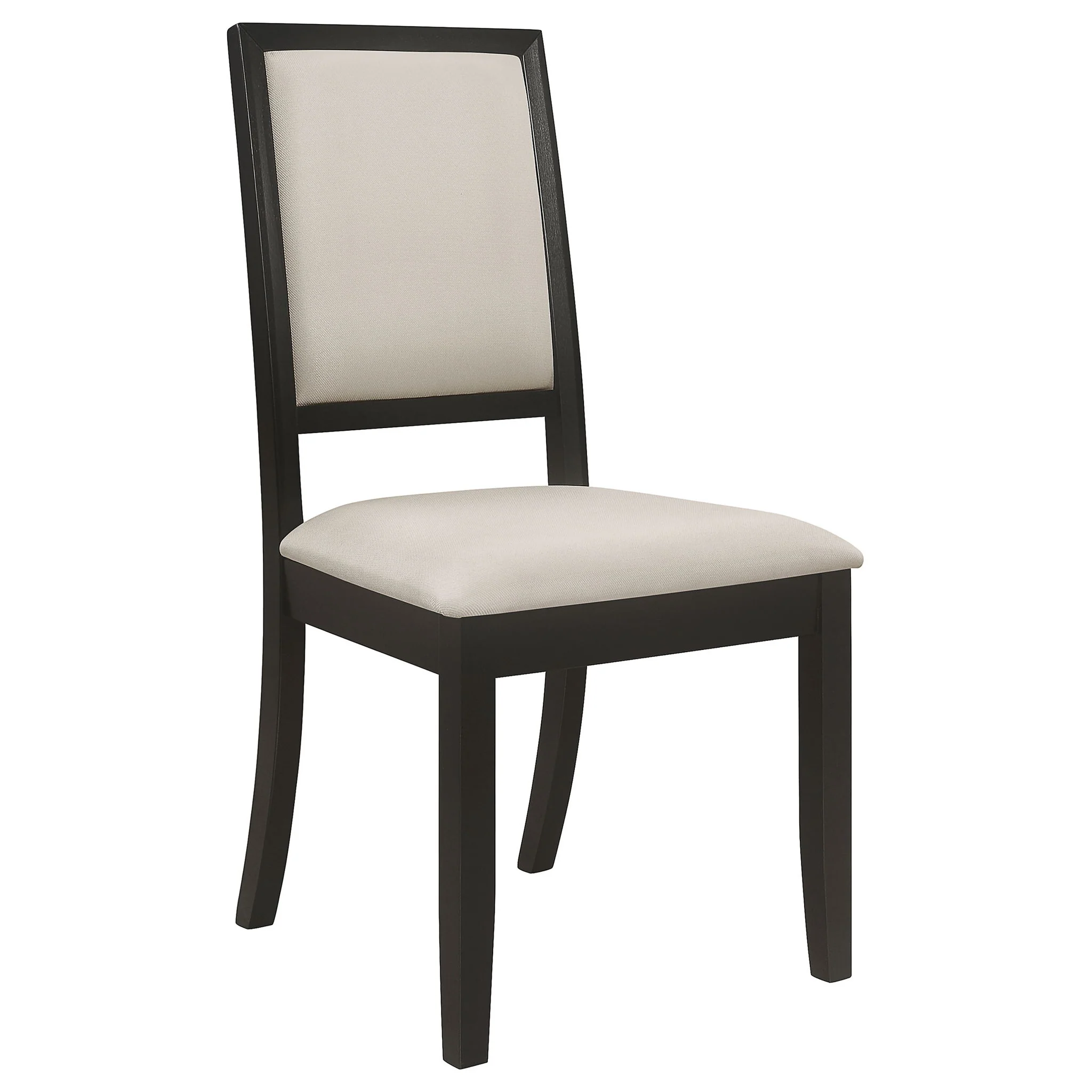 Louise Upholstered Wood Dining Side Chair Black (Set of 2) - Image 4