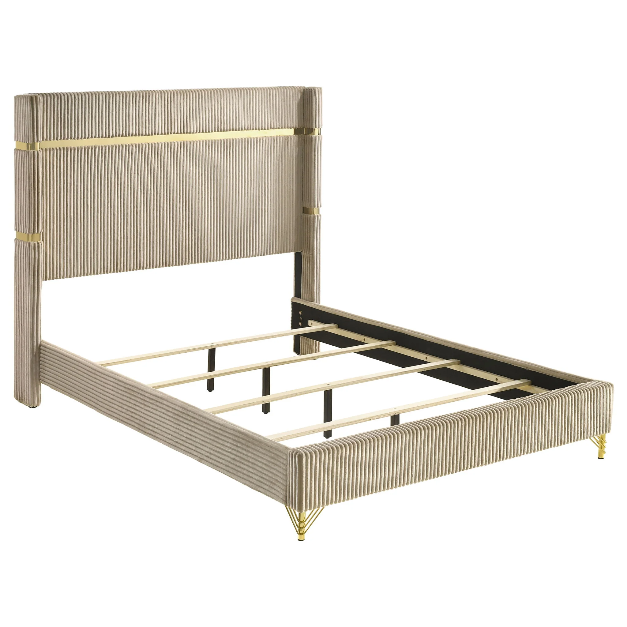 Lucia 4-piece Queen Bedroom Set Beige and White - Image 3
