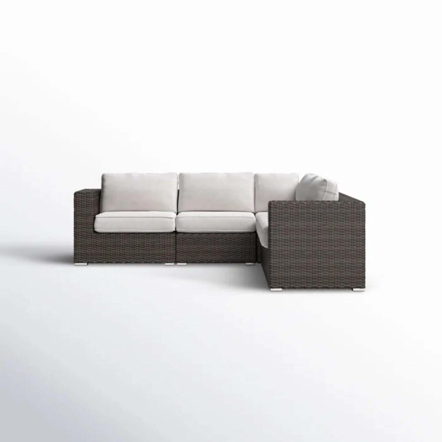 Luxurious Wicker Patio Sectional With Weather Resistant Sunbrella Cushions - Image 2