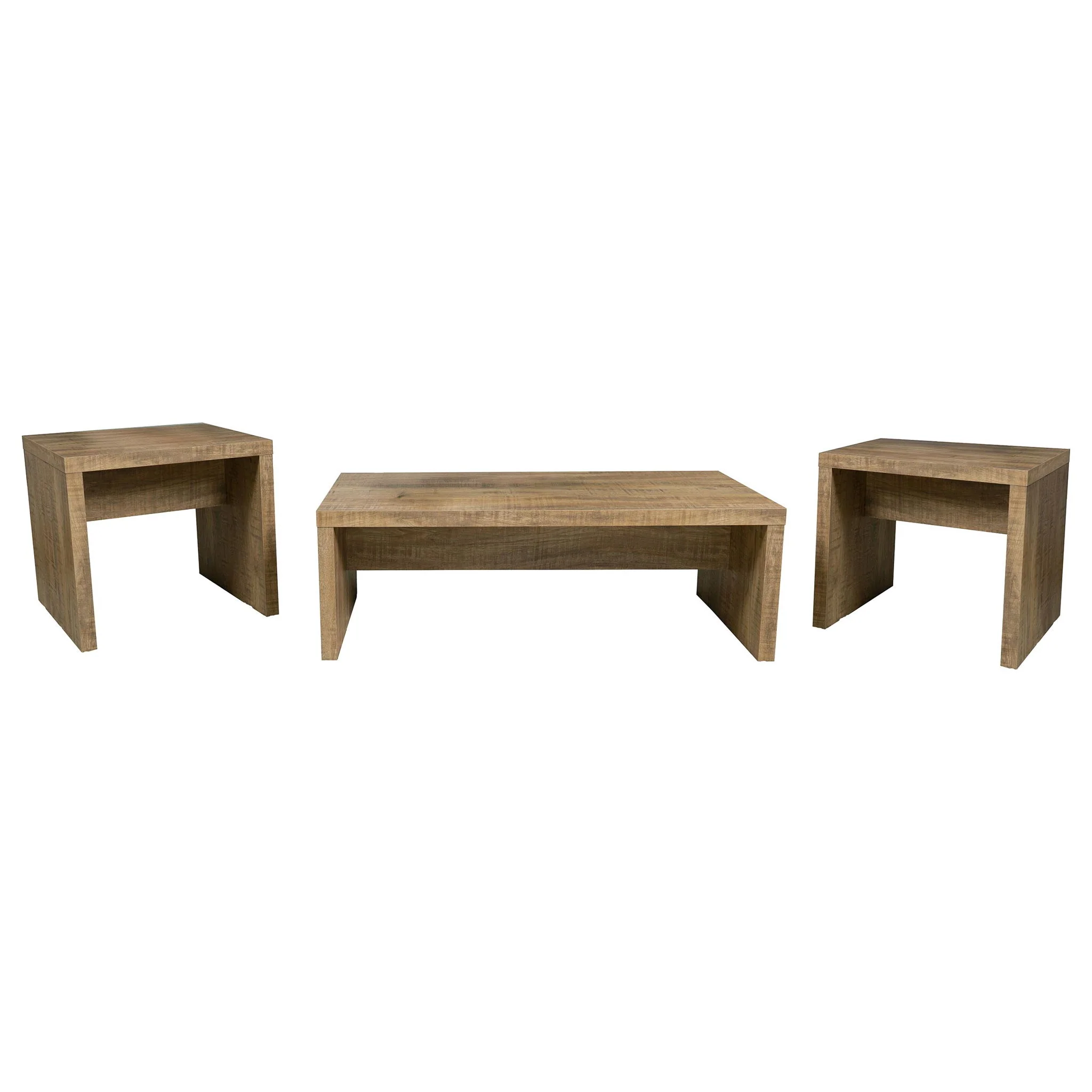 Lynette 3-piece Rectangular Coffee and End Table Set Mango - Image 3
