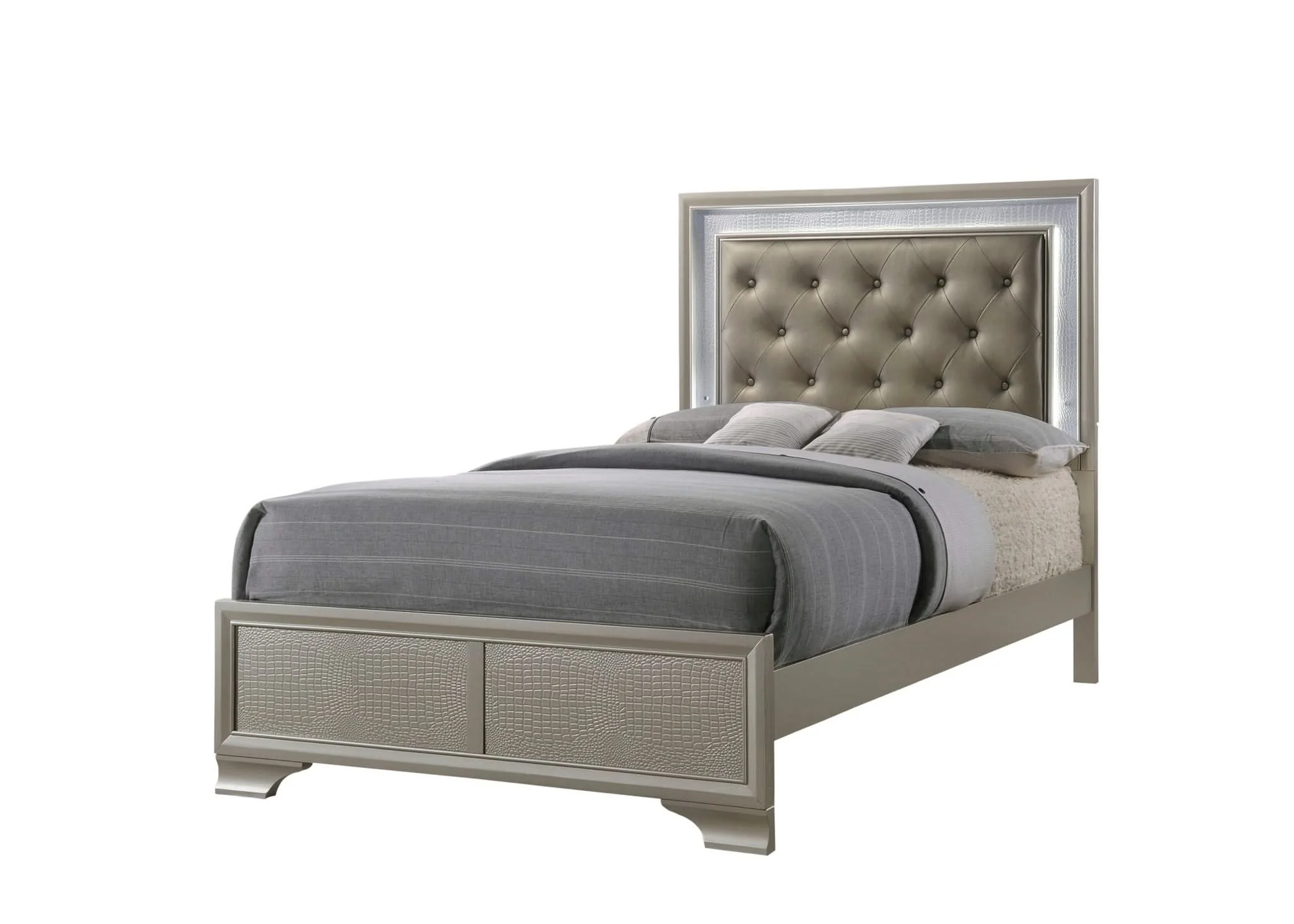 Lyssa - Full 4 Piece Bedroom Set - Champagne - Image 2