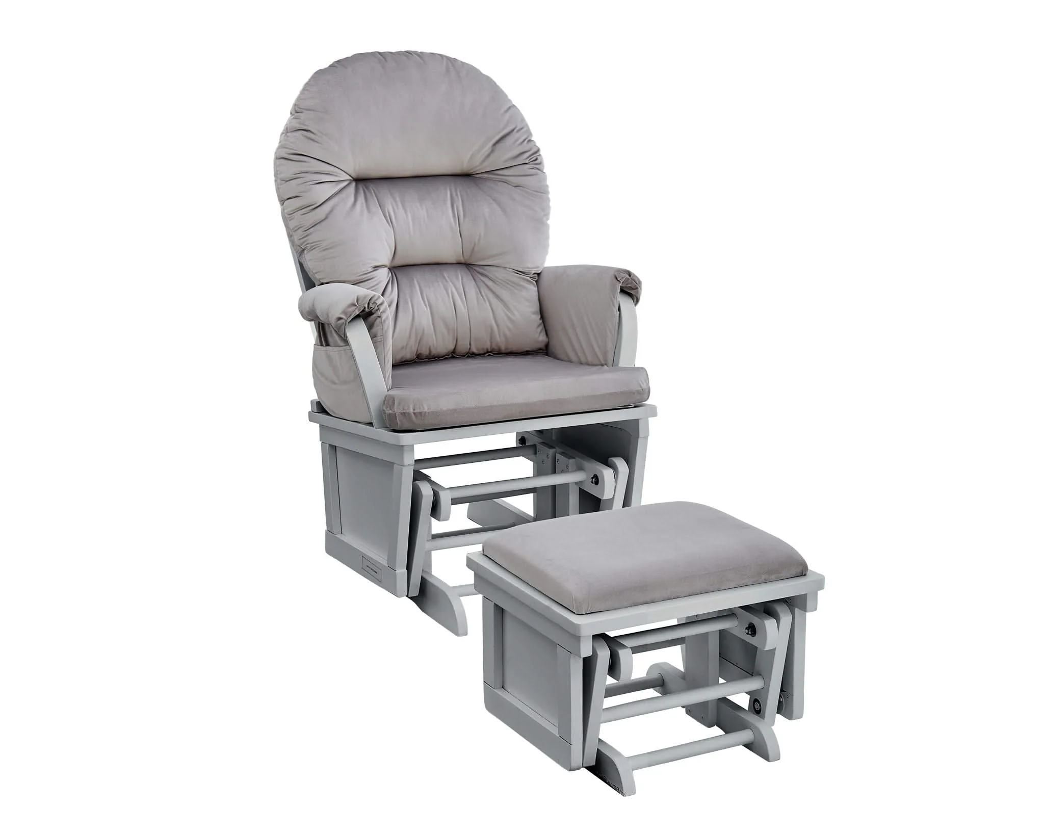 Madison - Glider And Ottoman - Gray - Image 3