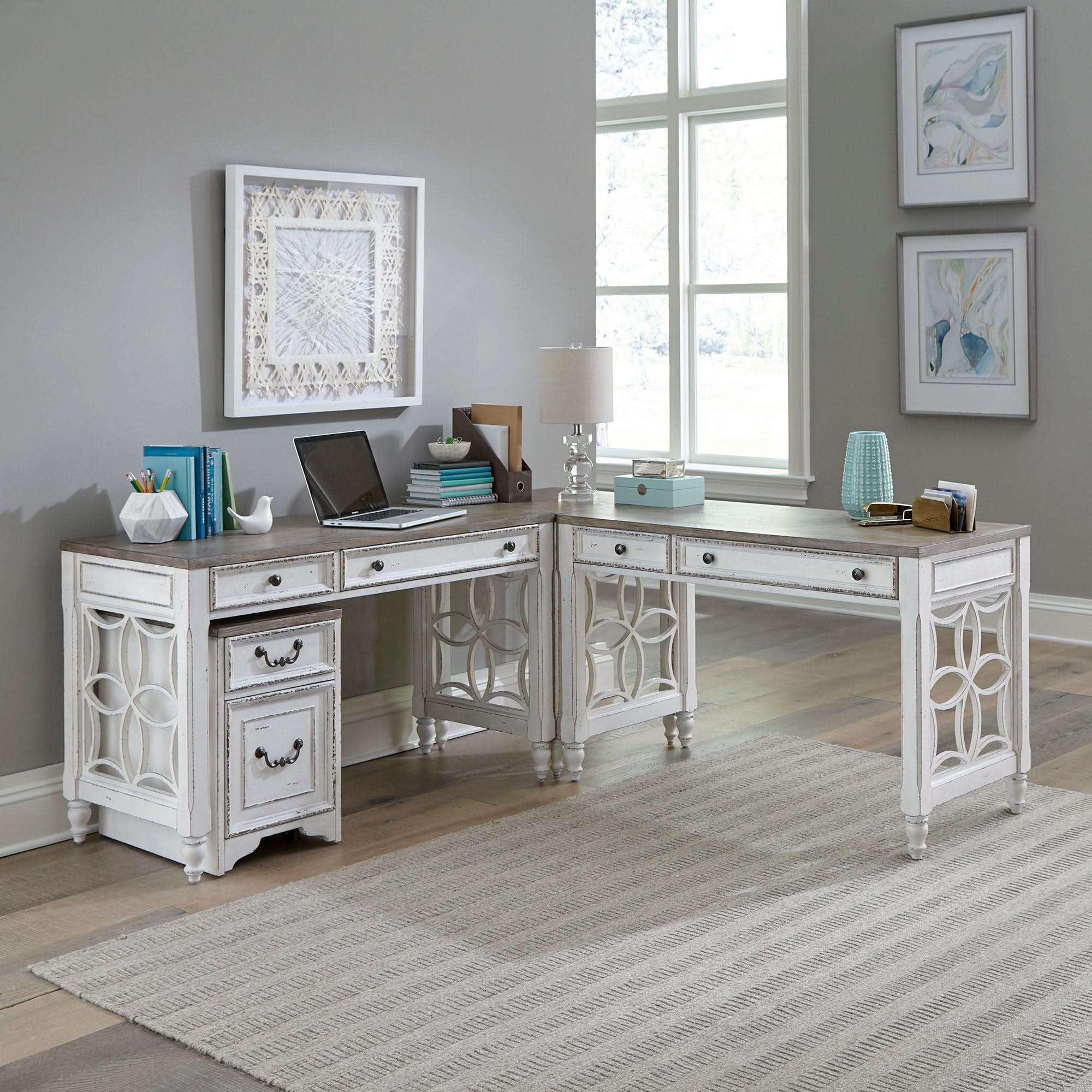 Magnolia Manor - L Shaped Desk Set - Image 3