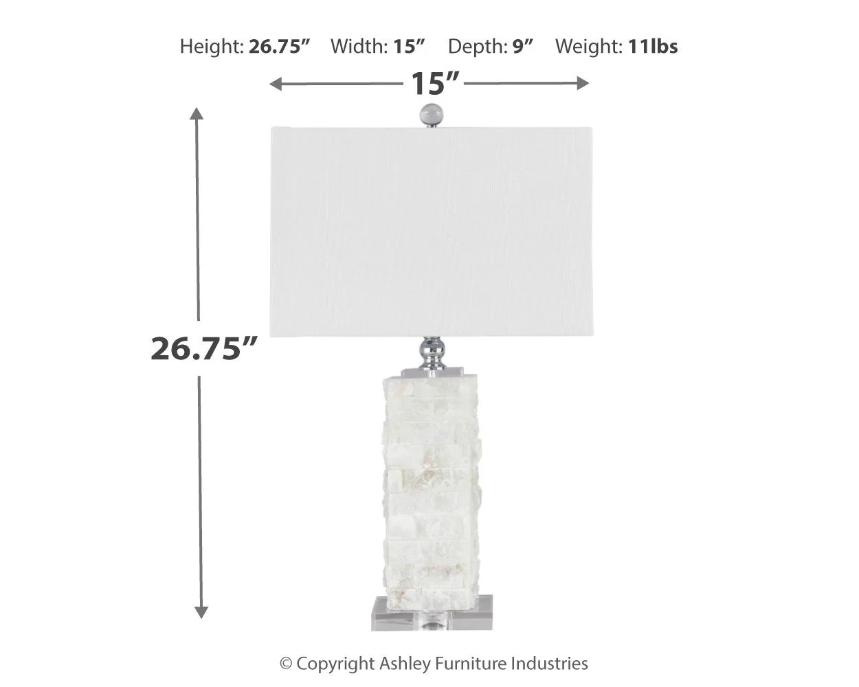 Malise - Alabaster Table Lamp  - White - Image 4