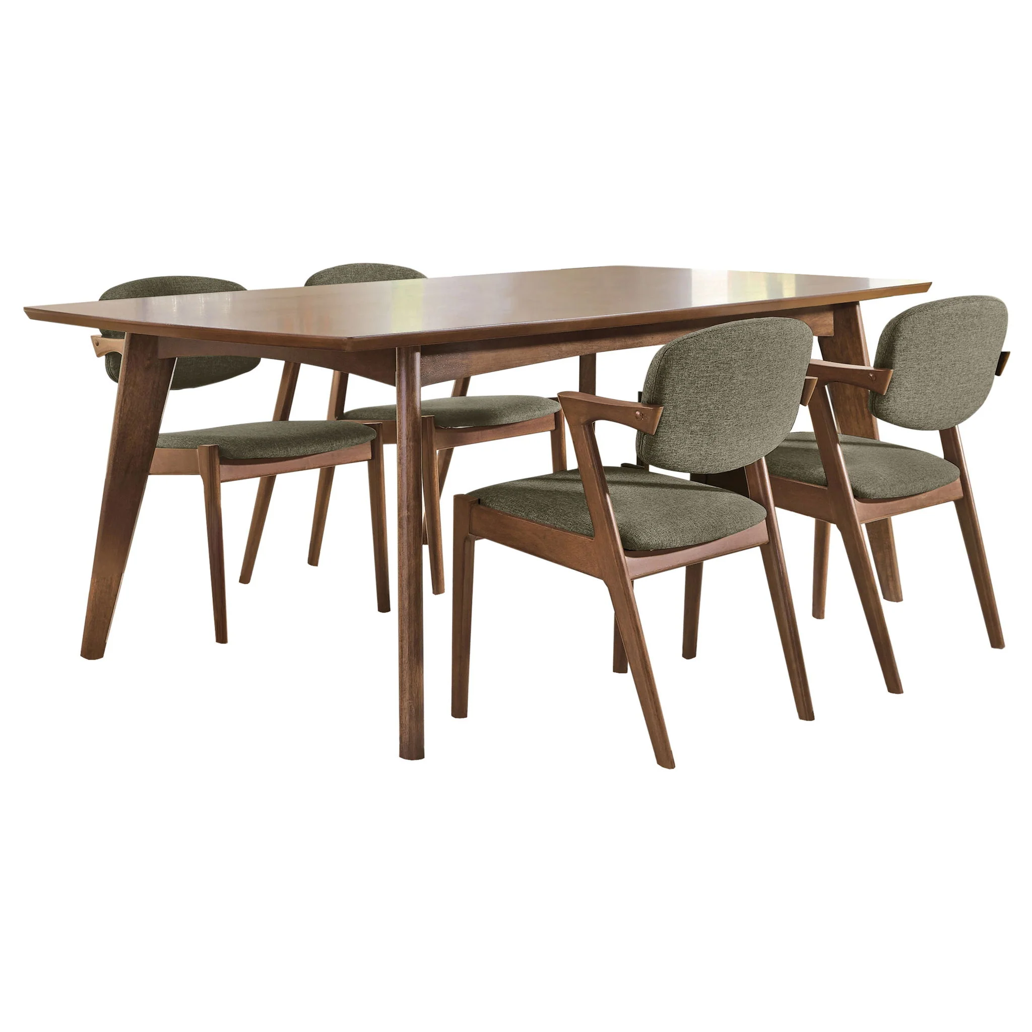 Malone 5-piece Rectangular Dining Table Set Dark Walnut - Image 3