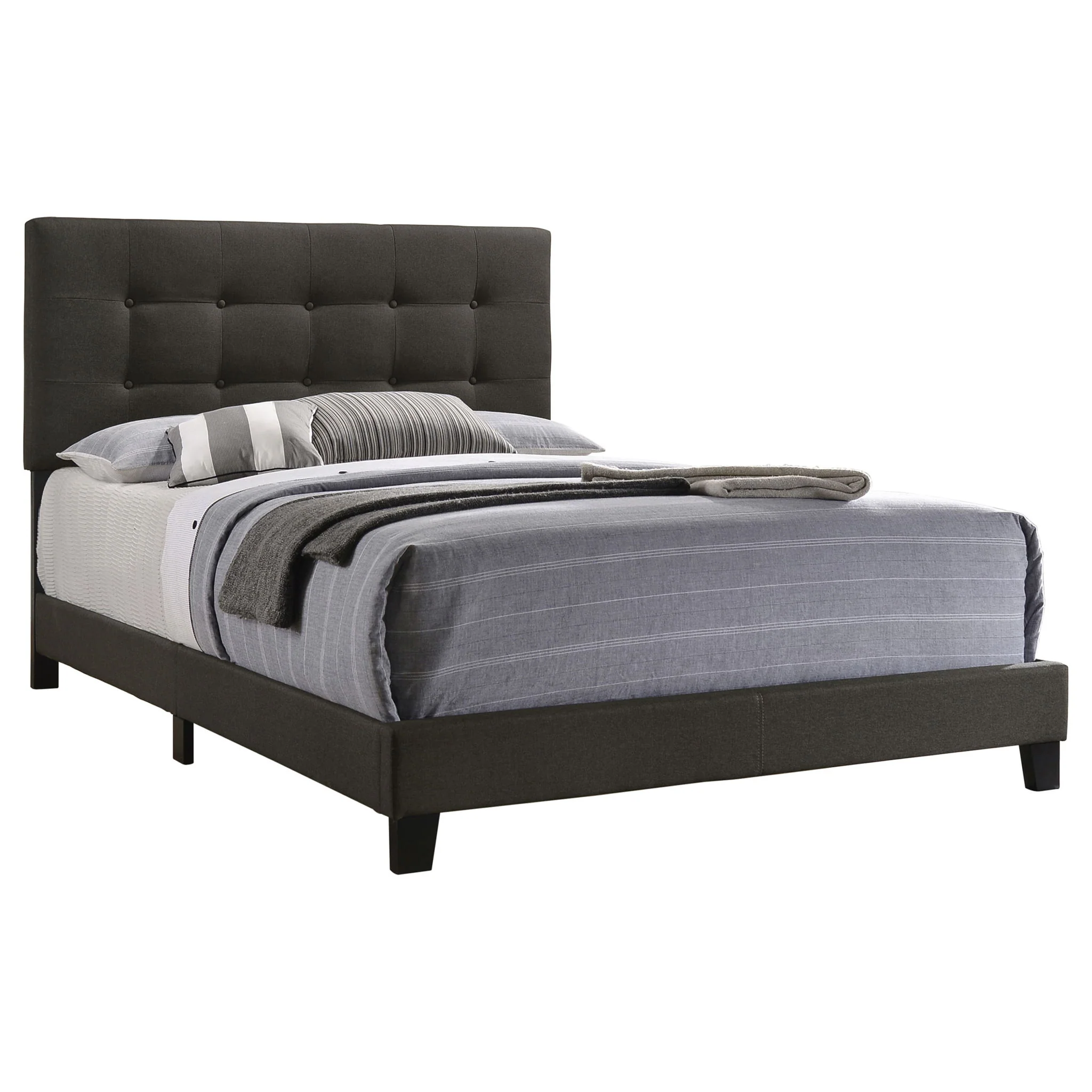 Mapes Upholstered Full Panel Bed Charcoal - Image 2