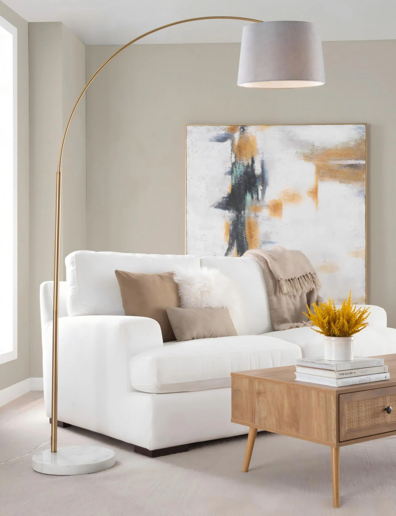 March - Contemporary Floor Lamp & Elegant Finish - Image 2