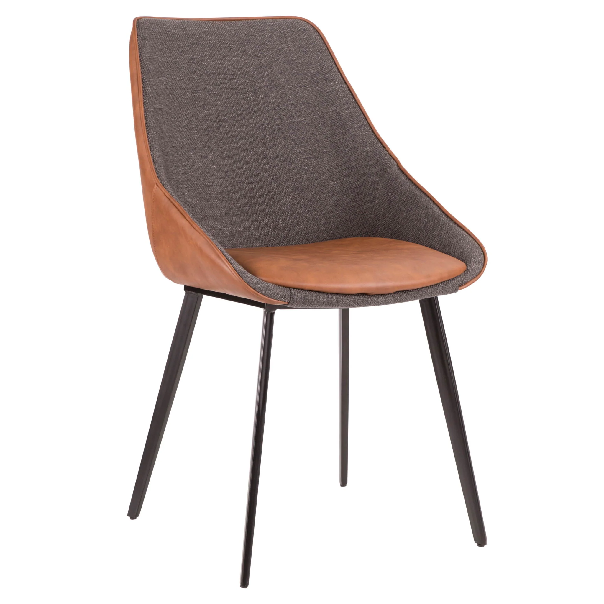 Marche - Contemporary Two Tone Chair (Set of 2) - Brown / Gray - Image 2