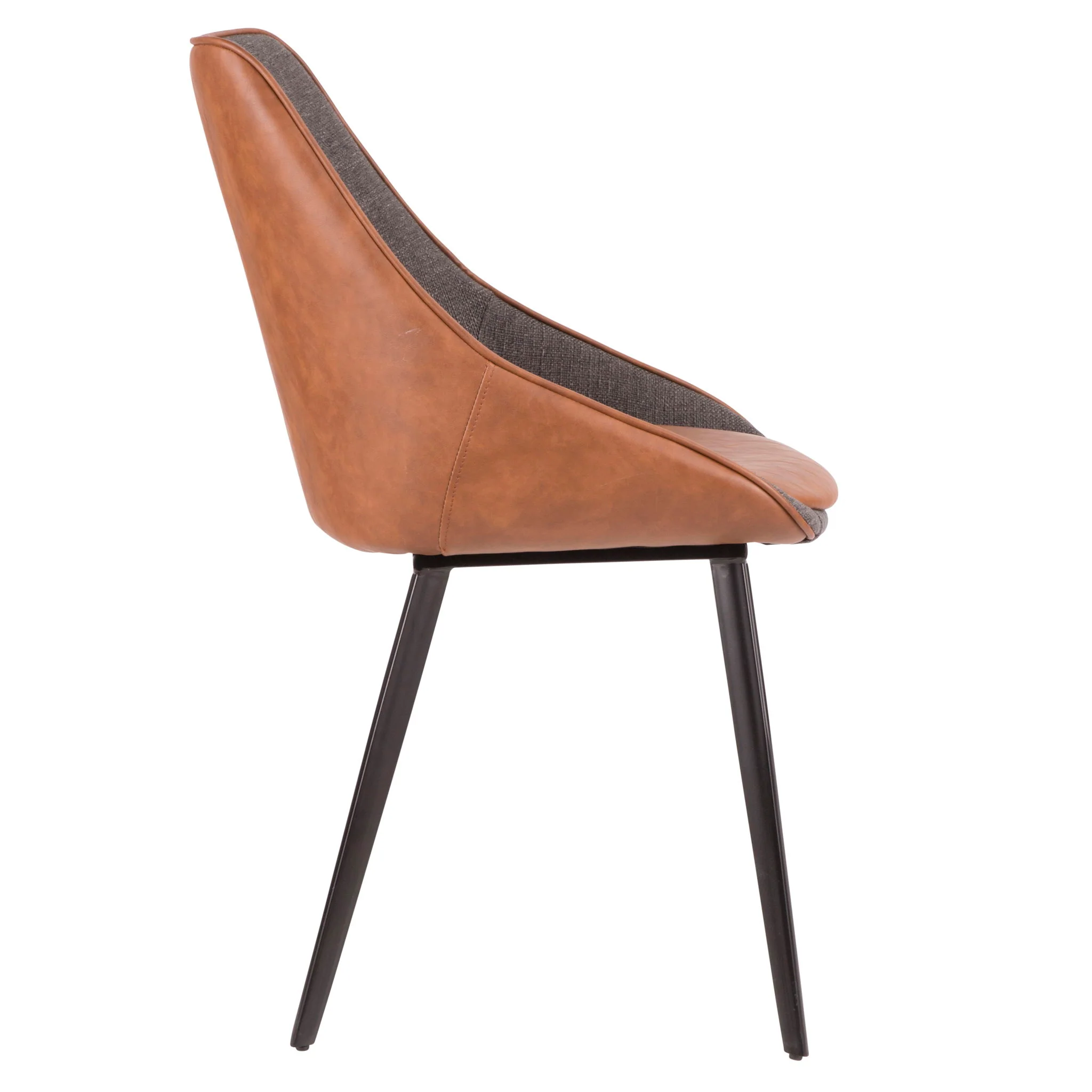 Marche - Contemporary Two Tone Chair (Set of 2) - Brown / Gray - Image 3