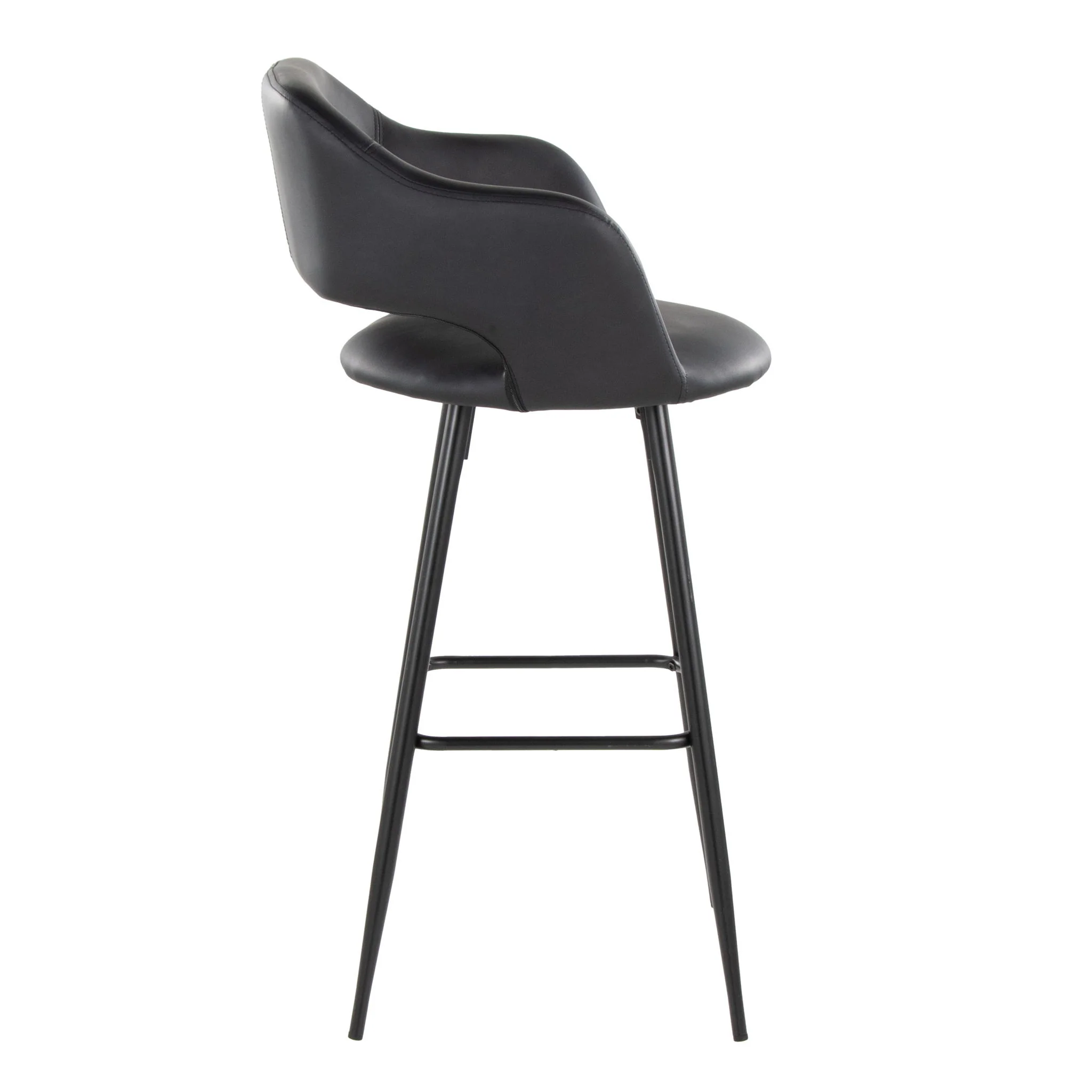 Margarite - Contemporary Fixed Height BarStool With Square Footrest (Set of 2) - Image 13