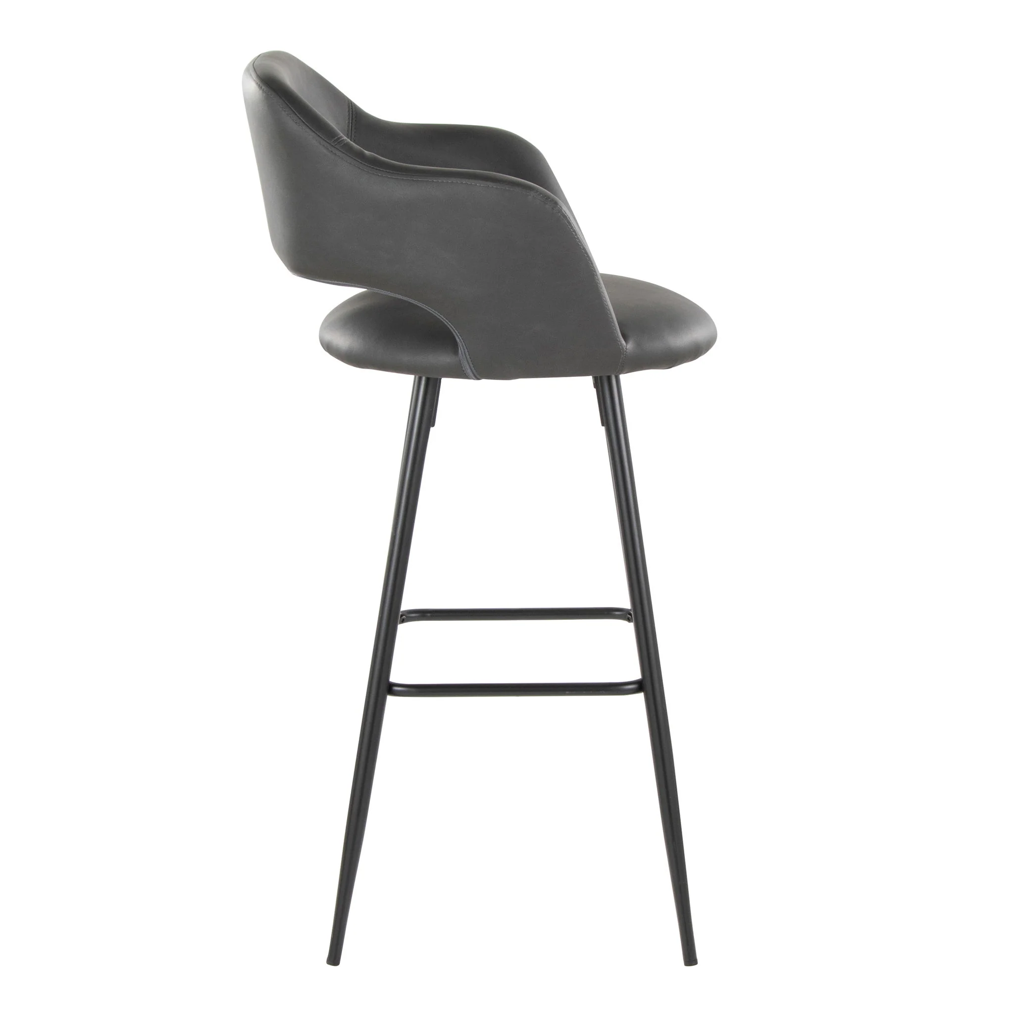 Margarite - Contemporary Fixed Height BarStool With Square Footrest (Set of 2) - Image 16
