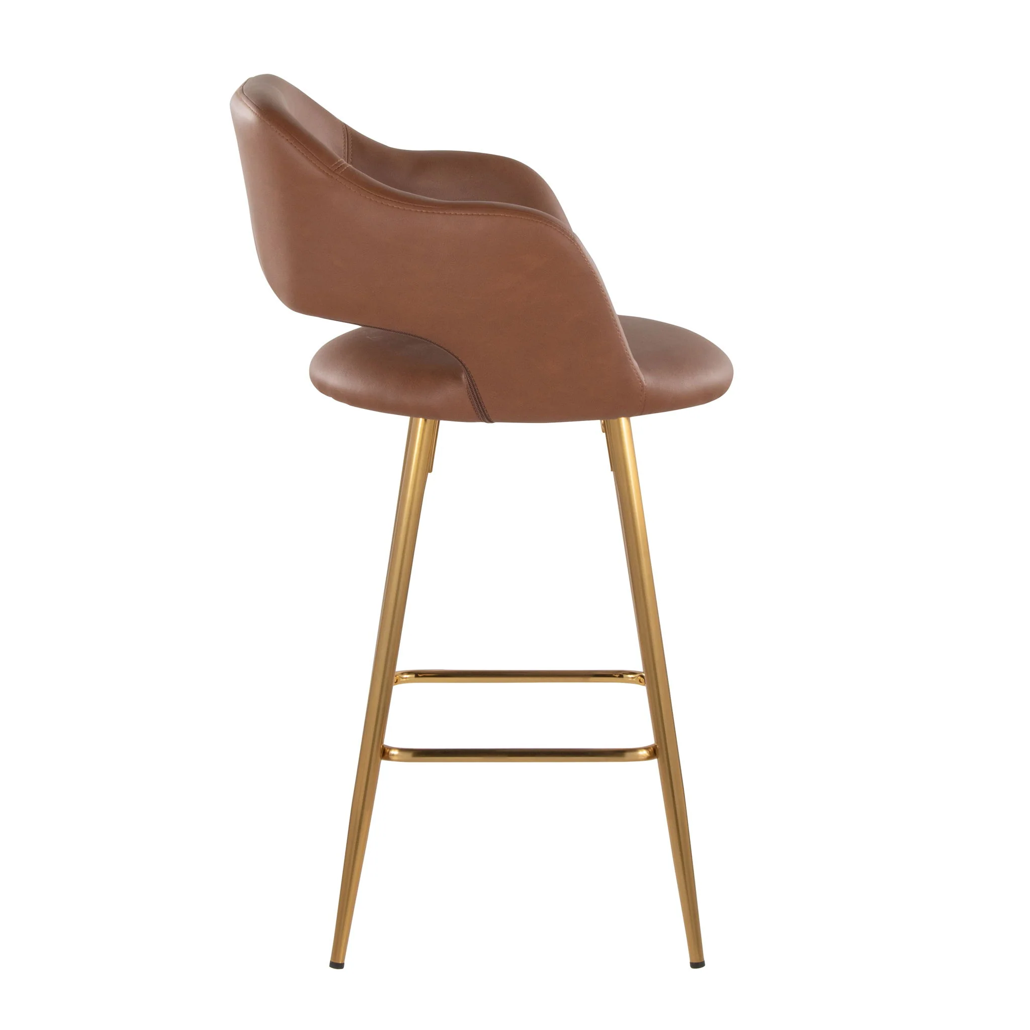 Margarite - Contemporary Fixed Height Counter Stool With Footrest (Set of 2) With Square - Image 10