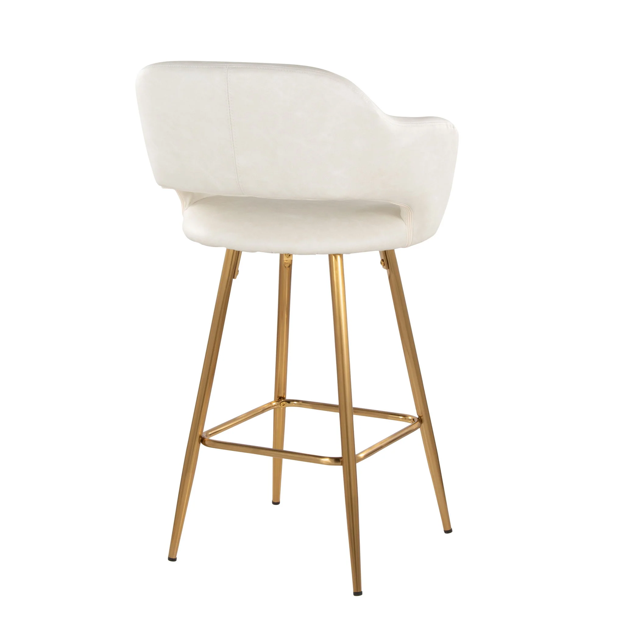 Margarite - Contemporary Fixed Height Counter Stool With Footrest (Set of 2) With Square - Image 11