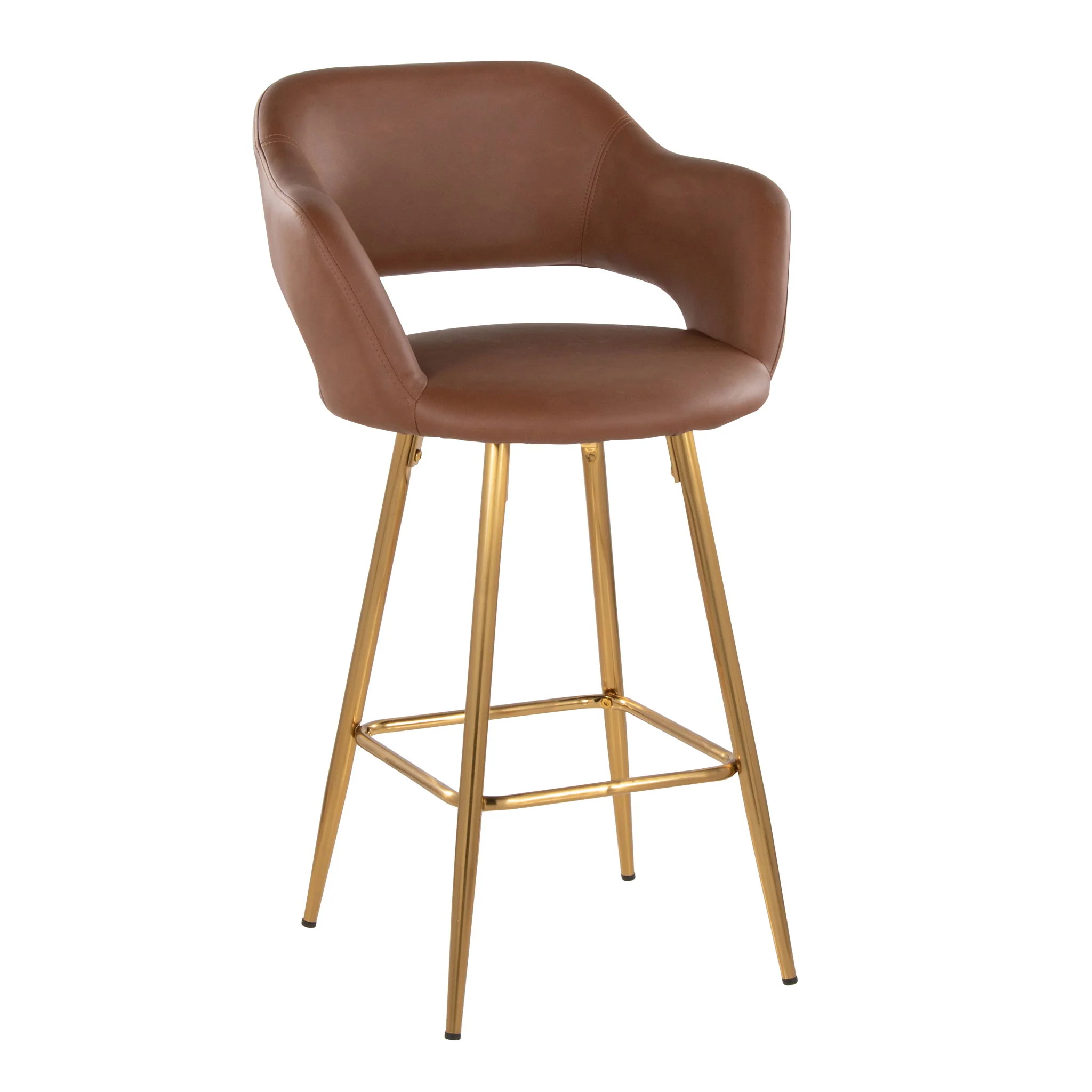 Margarite - Contemporary Fixed Height Counter Stool With Footrest (Set of 2) With Square - Image 12
