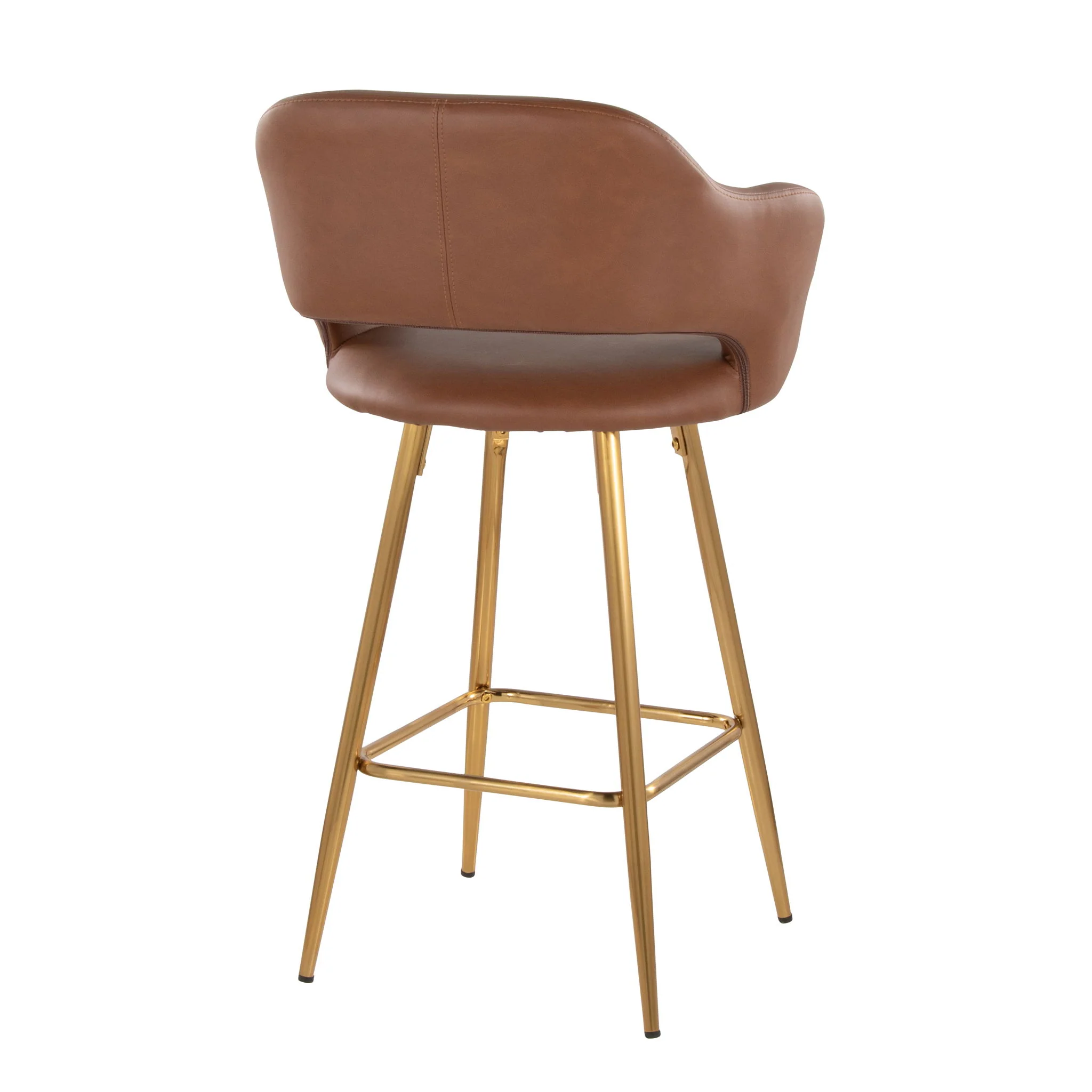 Margarite - Contemporary Fixed Height Counter Stool With Footrest (Set of 2) With Square - Image 13