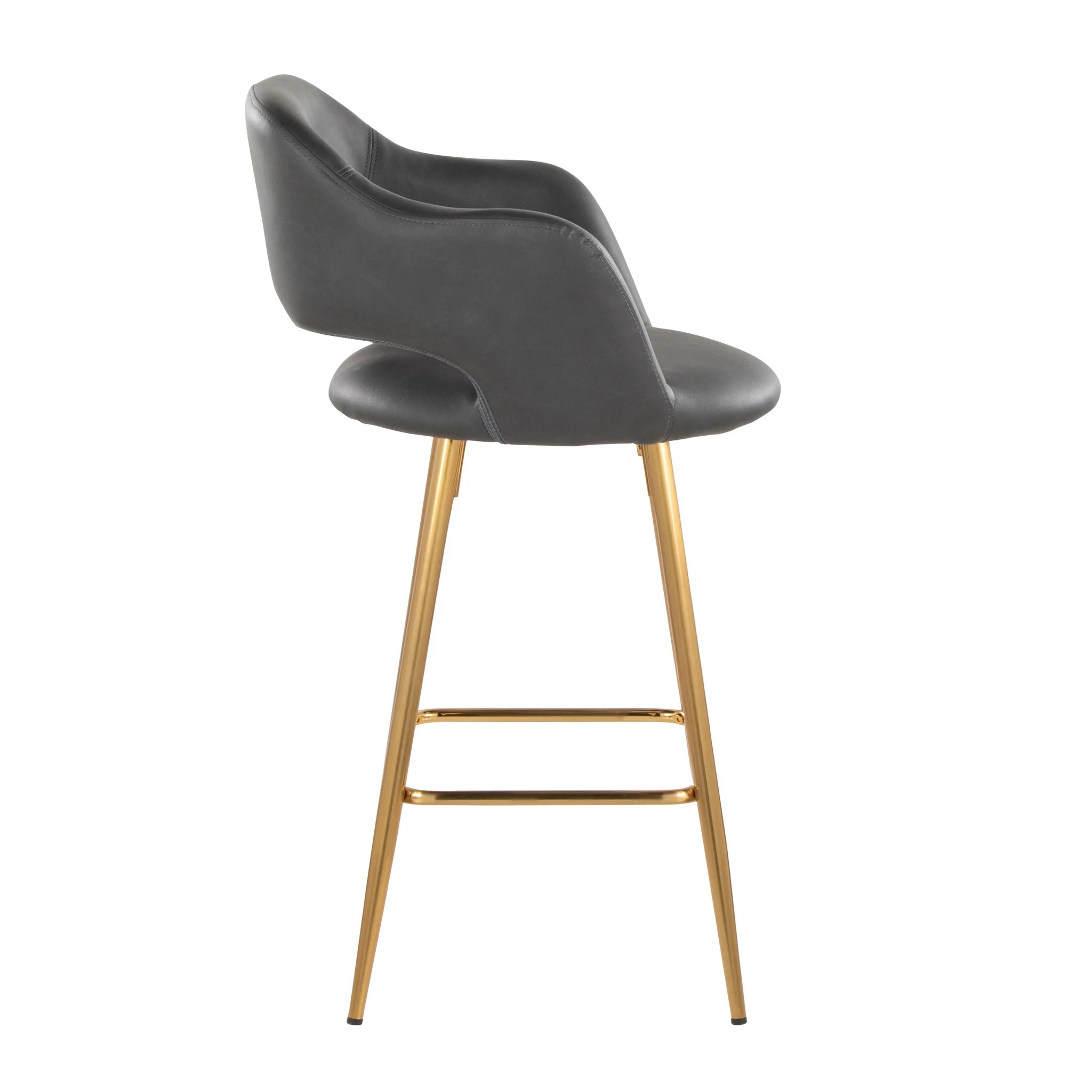Margarite - Contemporary Fixed Height Counter Stool With Footrest (Set of 2) With Square - Image 14