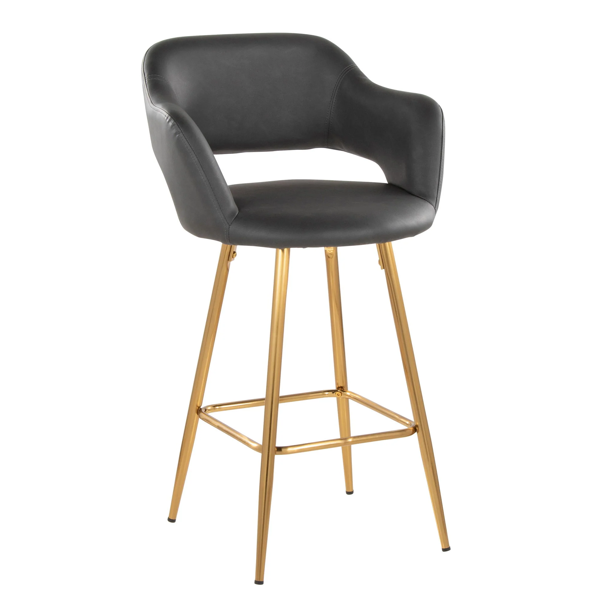 Margarite - Contemporary Fixed Height Counter Stool With Footrest (Set of 2) With Square - Image 15