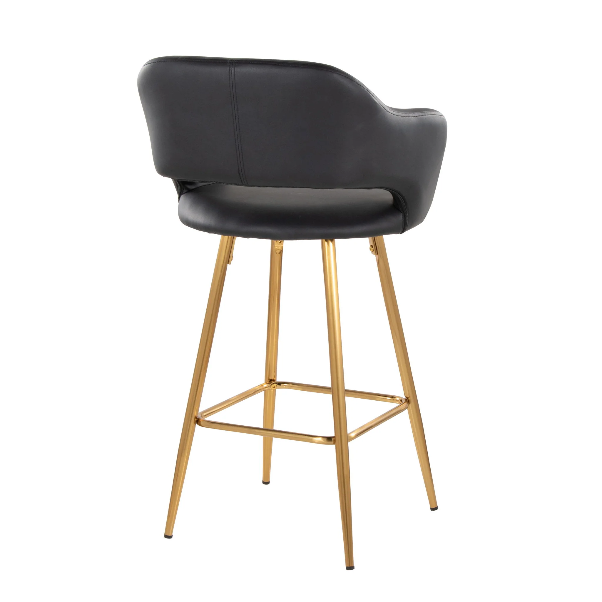Margarite - Contemporary Fixed Height Counter Stool With Footrest (Set of 2) With Square - Image 16