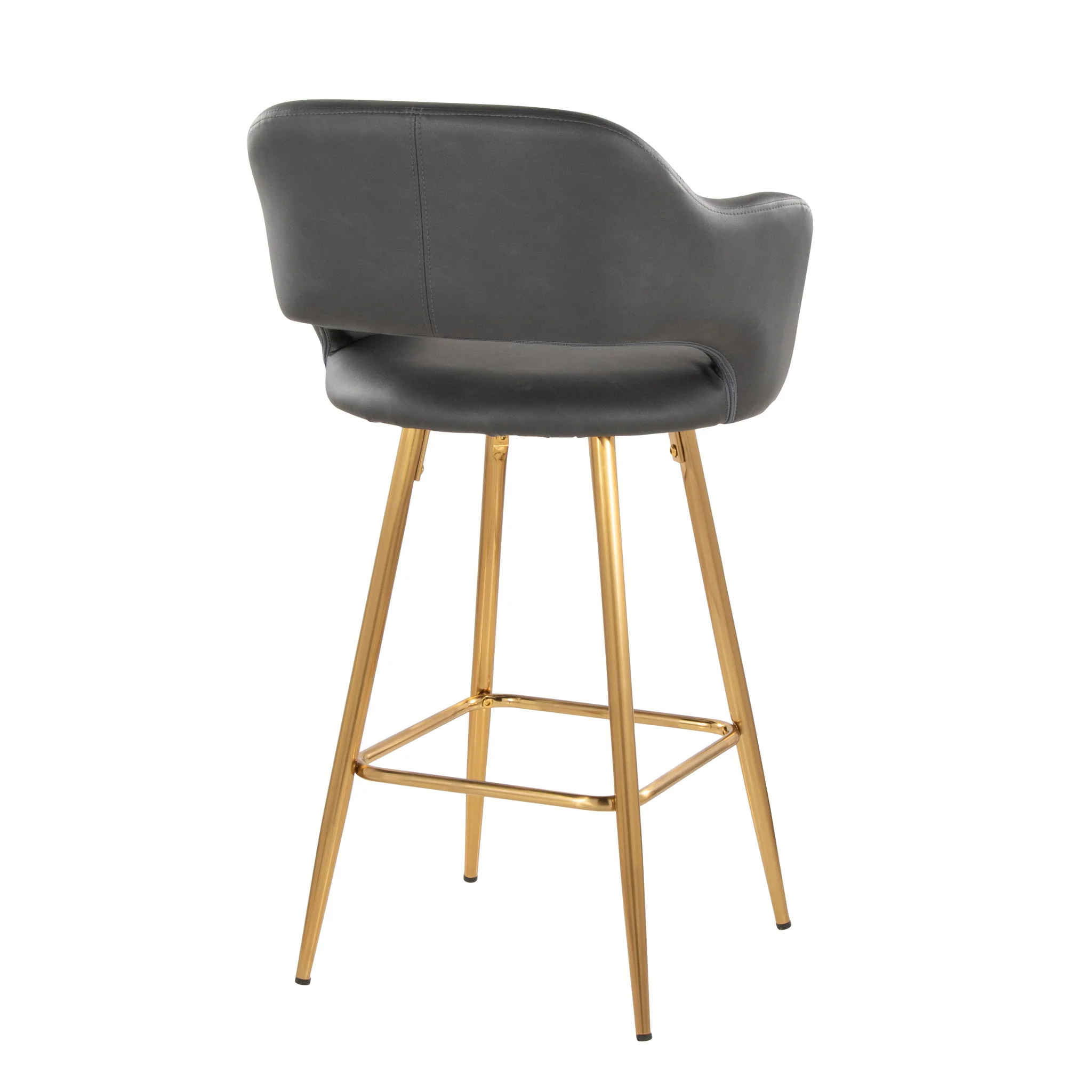 Margarite - Contemporary Fixed Height Counter Stool With Footrest (Set of 2) With Square - Image 6