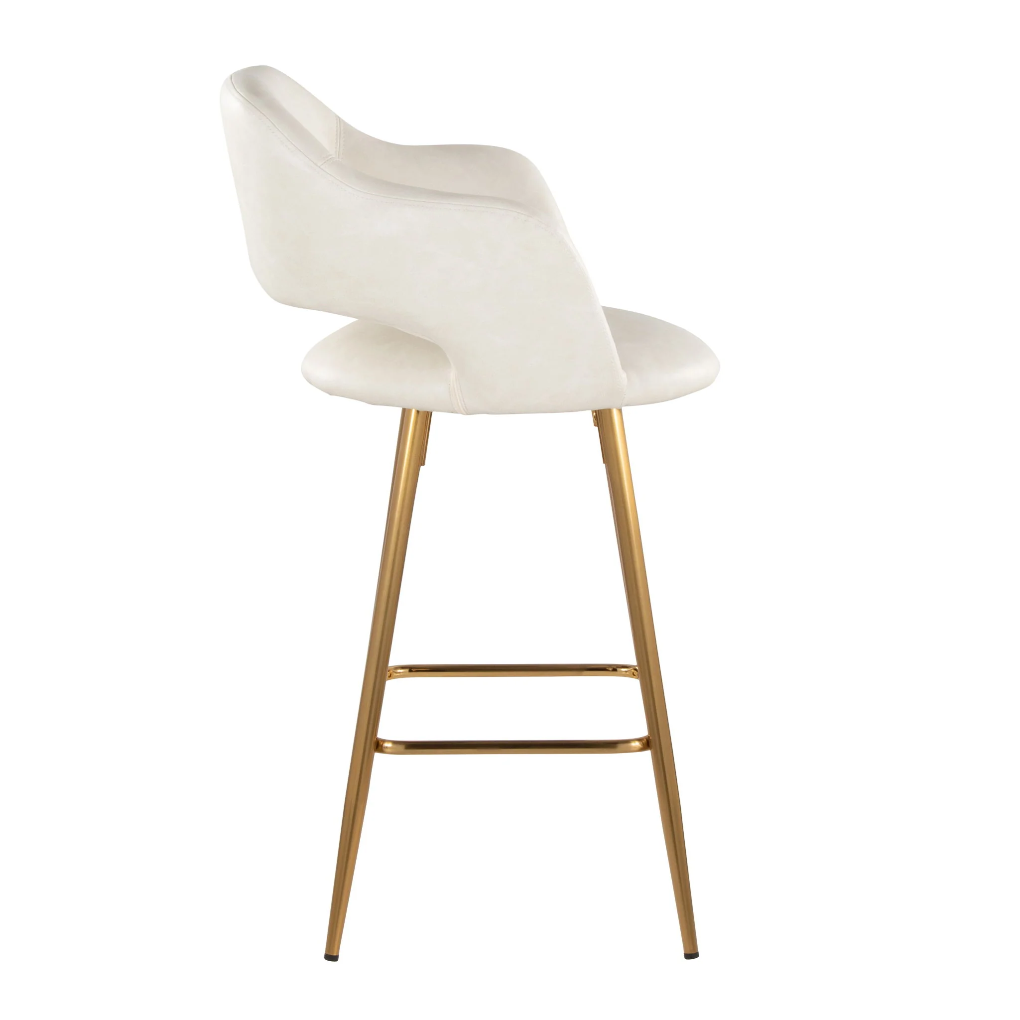 Margarite - Contemporary Fixed Height Counter Stool With Footrest (Set of 2) With Square - Image 7