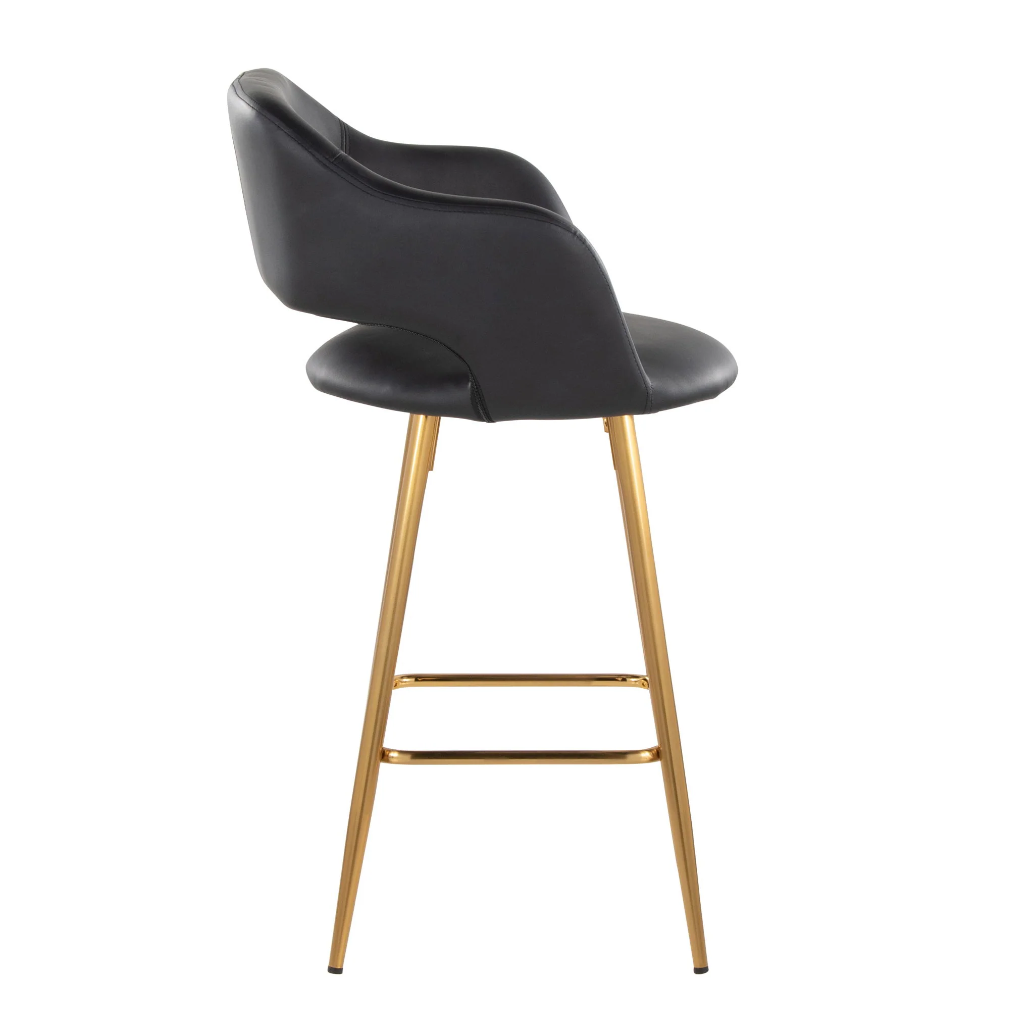 Margarite - Contemporary Fixed Height Counter Stool With Footrest (Set of 2) With Square - Image 8