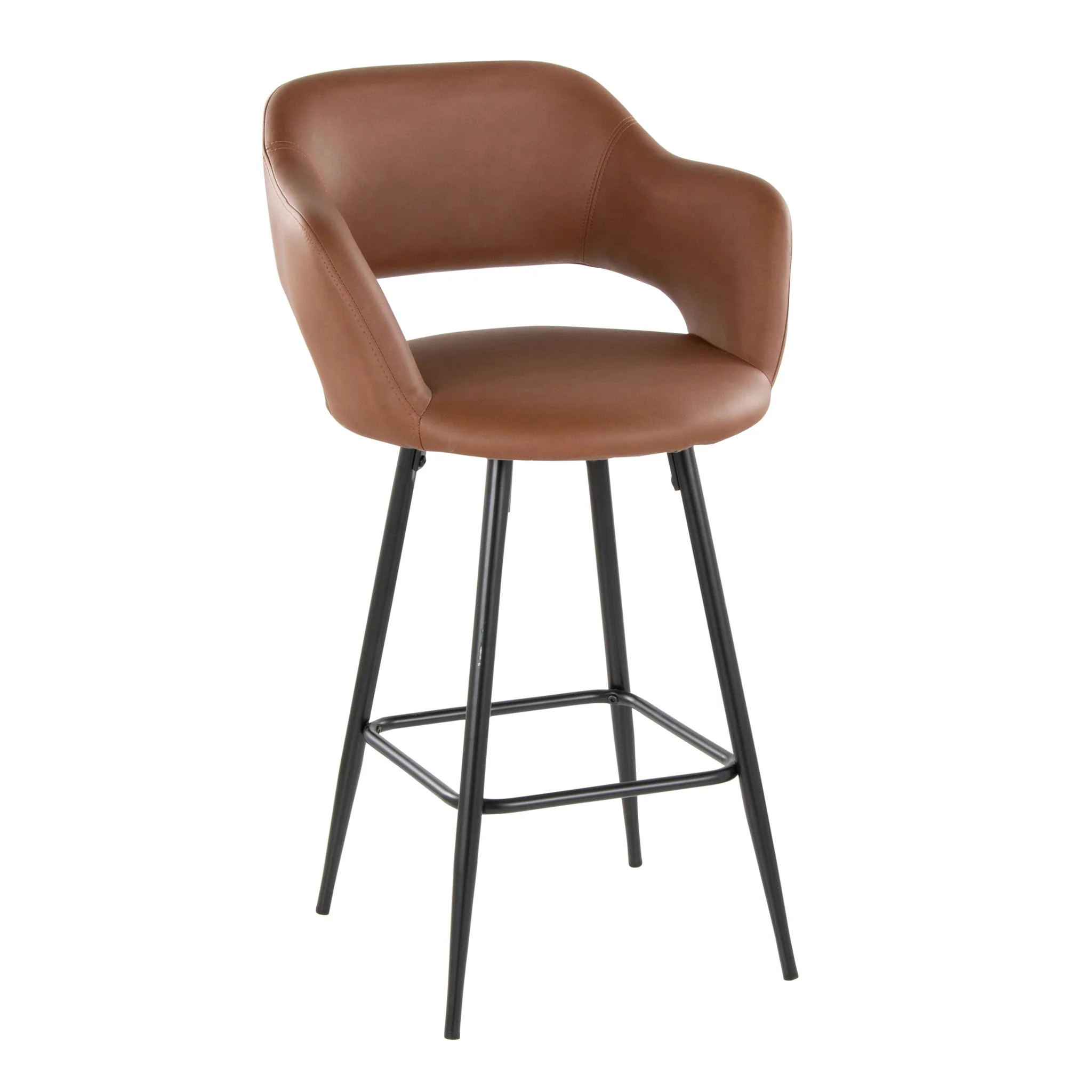 Margarite - Contemporary Fixed Height Counter Stool With Square Footrest (Set of 2) - Image 13