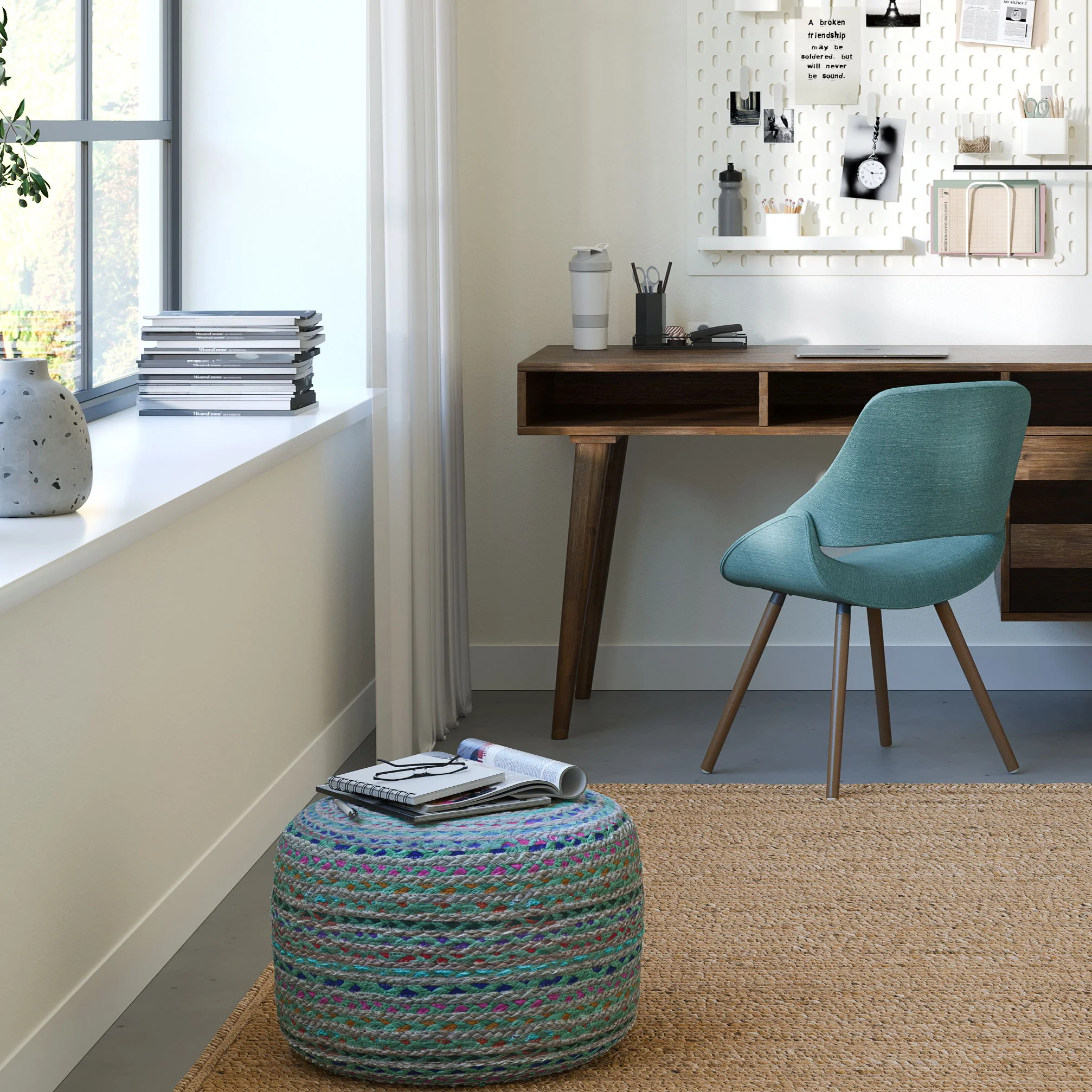 Margo - Handcrafted Round Pouf - Image 6