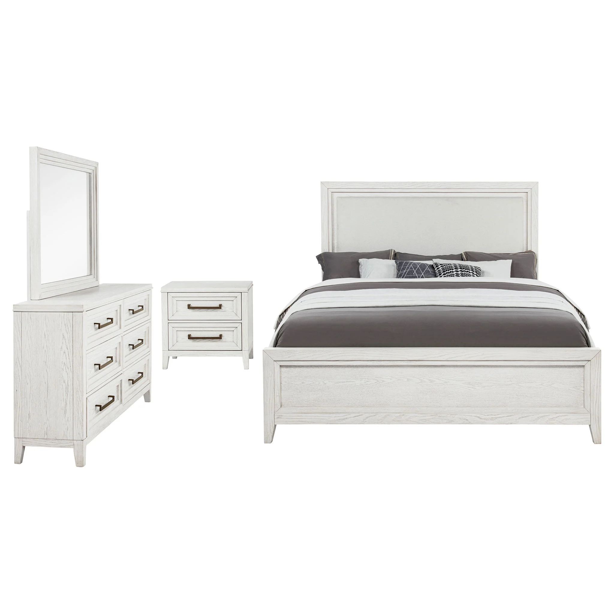 Marielle 4-piece Queen Bedroom Set Distressed White - Image 2