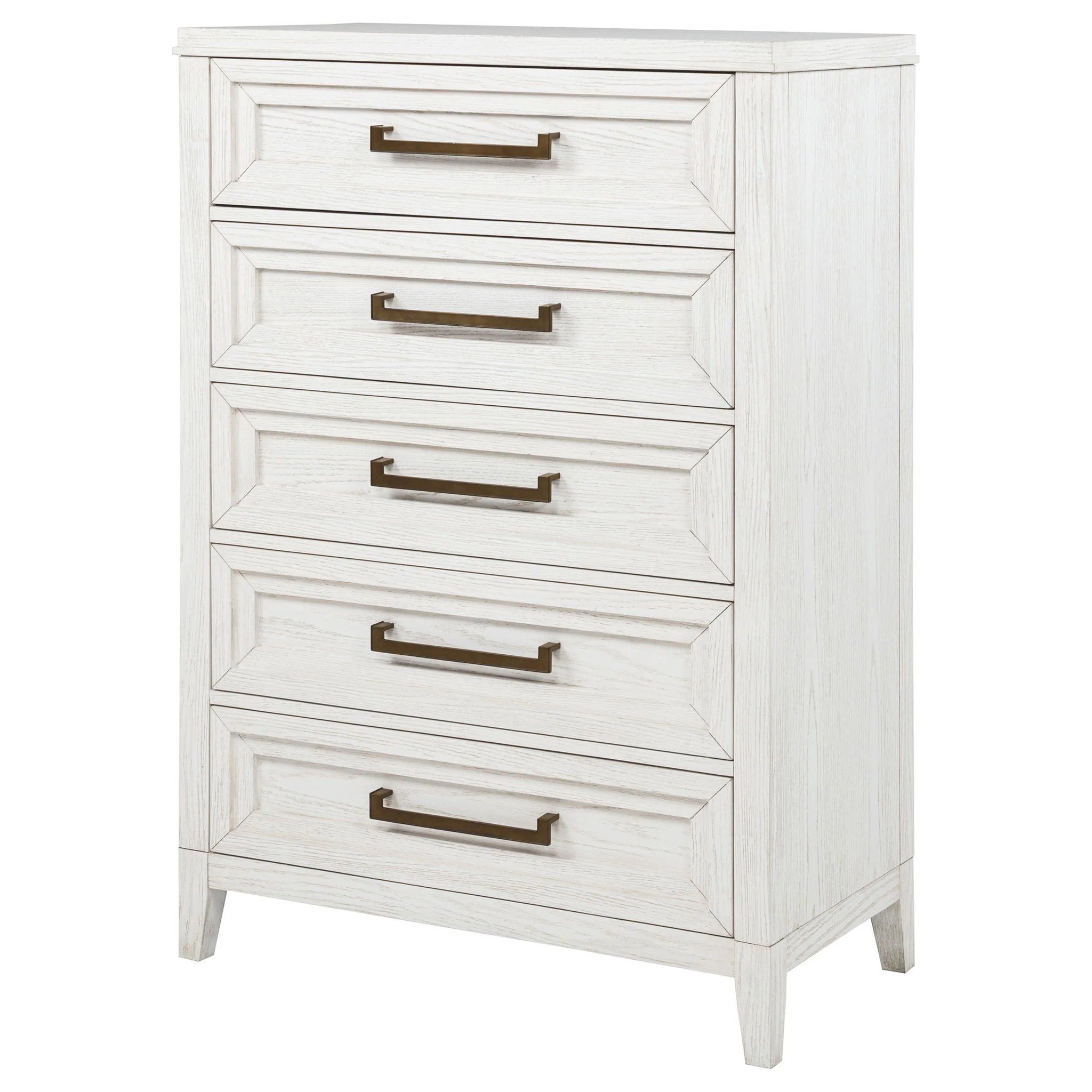 Marielle 5-drawer Bedroom Chest Distressed White - Image 2