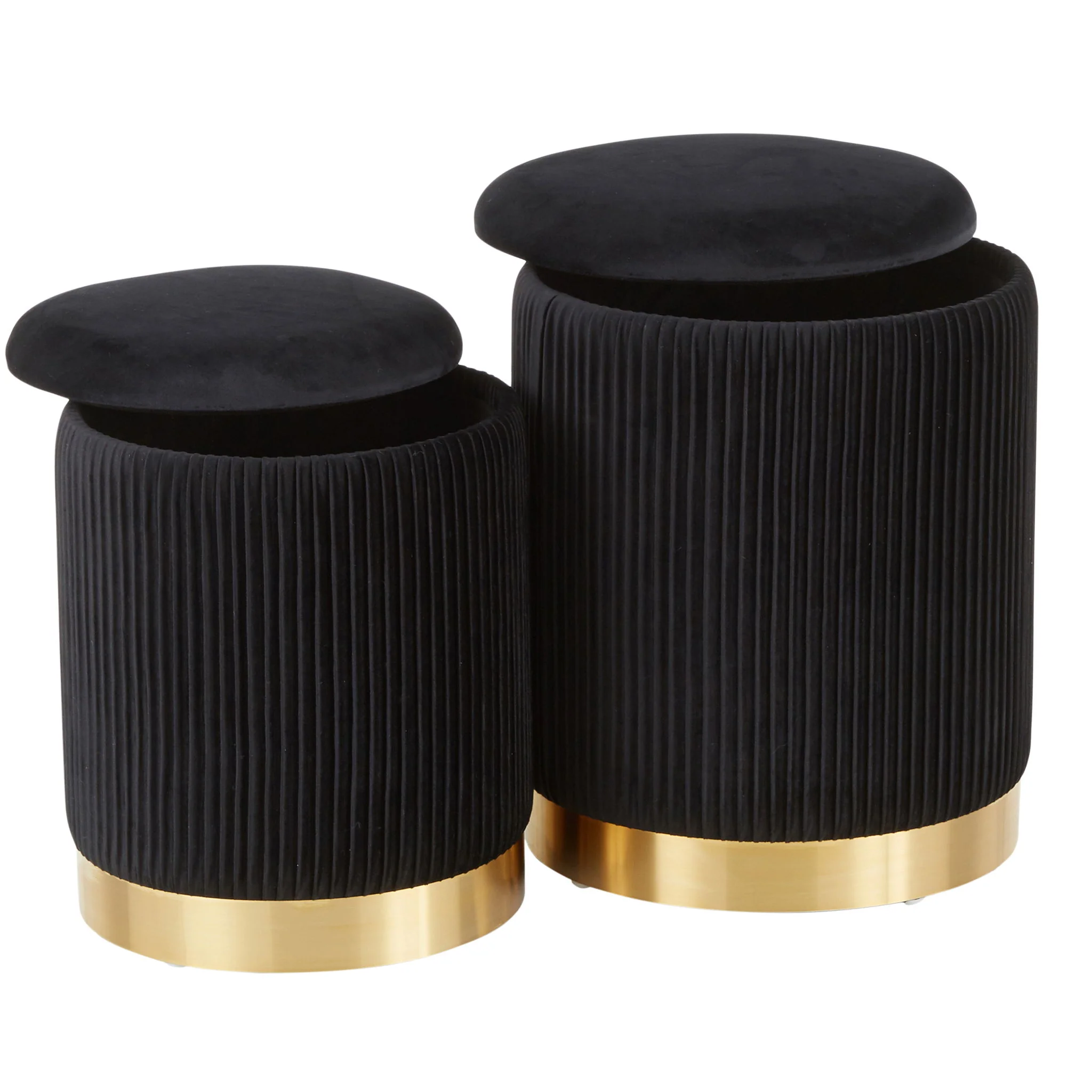 Marla - Contemporary Nesting Pleated Ottoman Set - Image 15