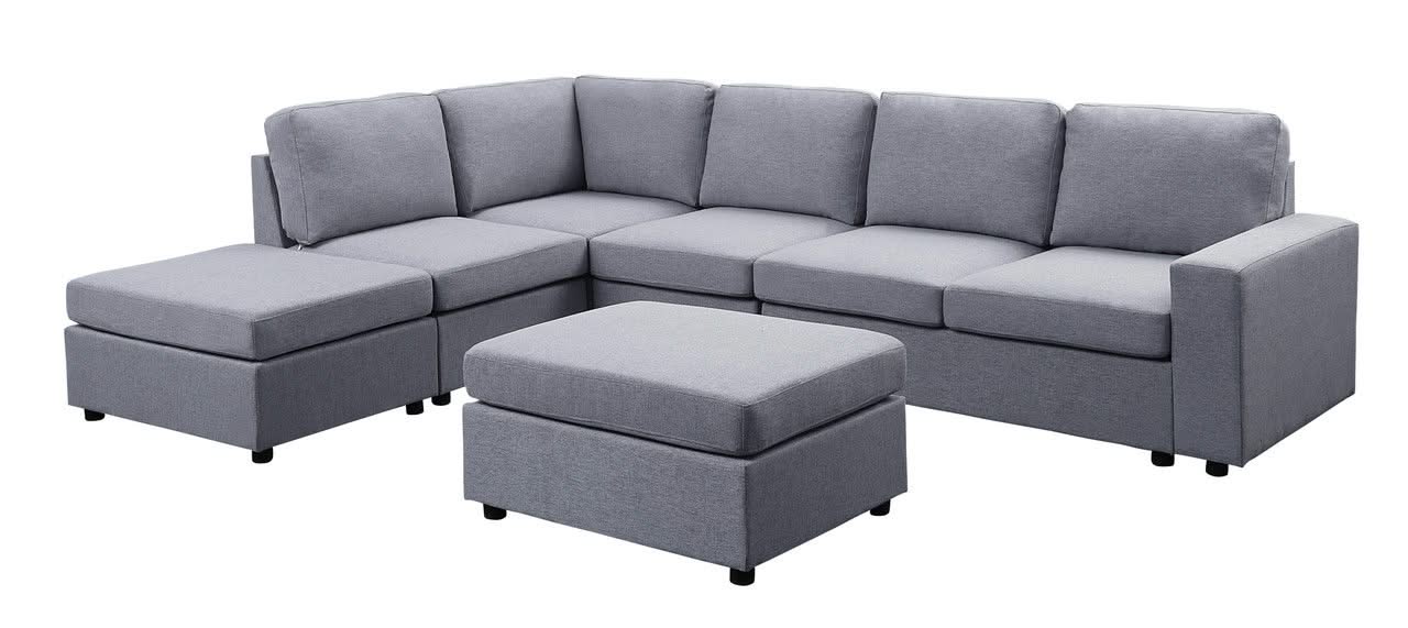 Marley - 7 Seat Reversible Modular Sectional Sofa With Ottoman - Image 2