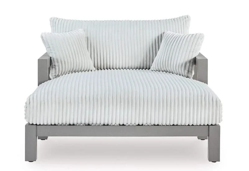 Marlin Outdoor All Weather Chaise Lounge with Cushions and Throw Pillows - Image 3