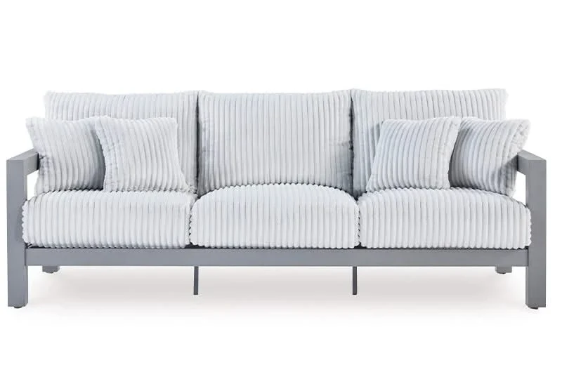 Marlin Outdoor All Weather Sofa with Cushions and Throw Pillows - Image 2