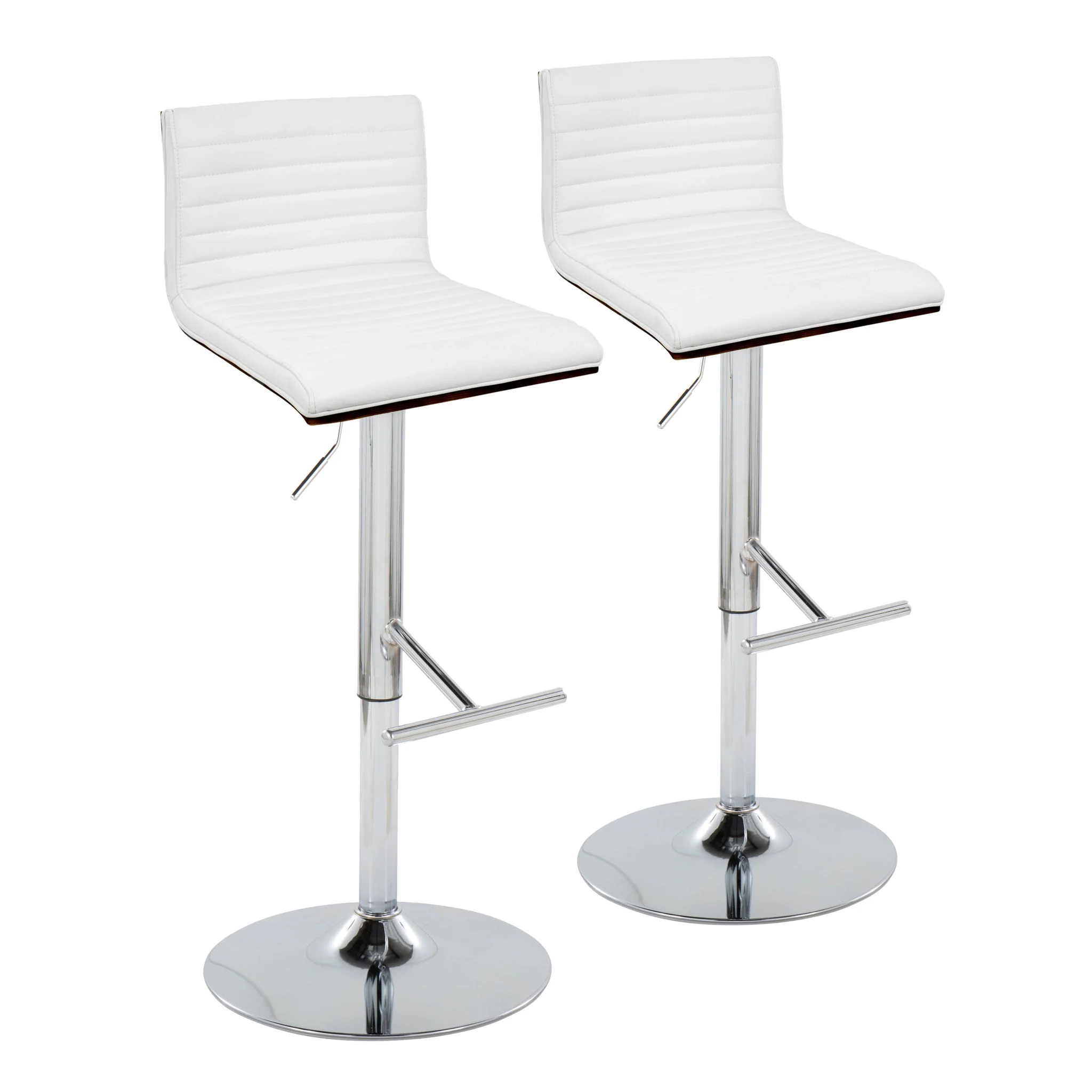 Mason - Contemporary Adjustable Barstool & Swivel With Straight T Footrest (Set of 2) - Image 2