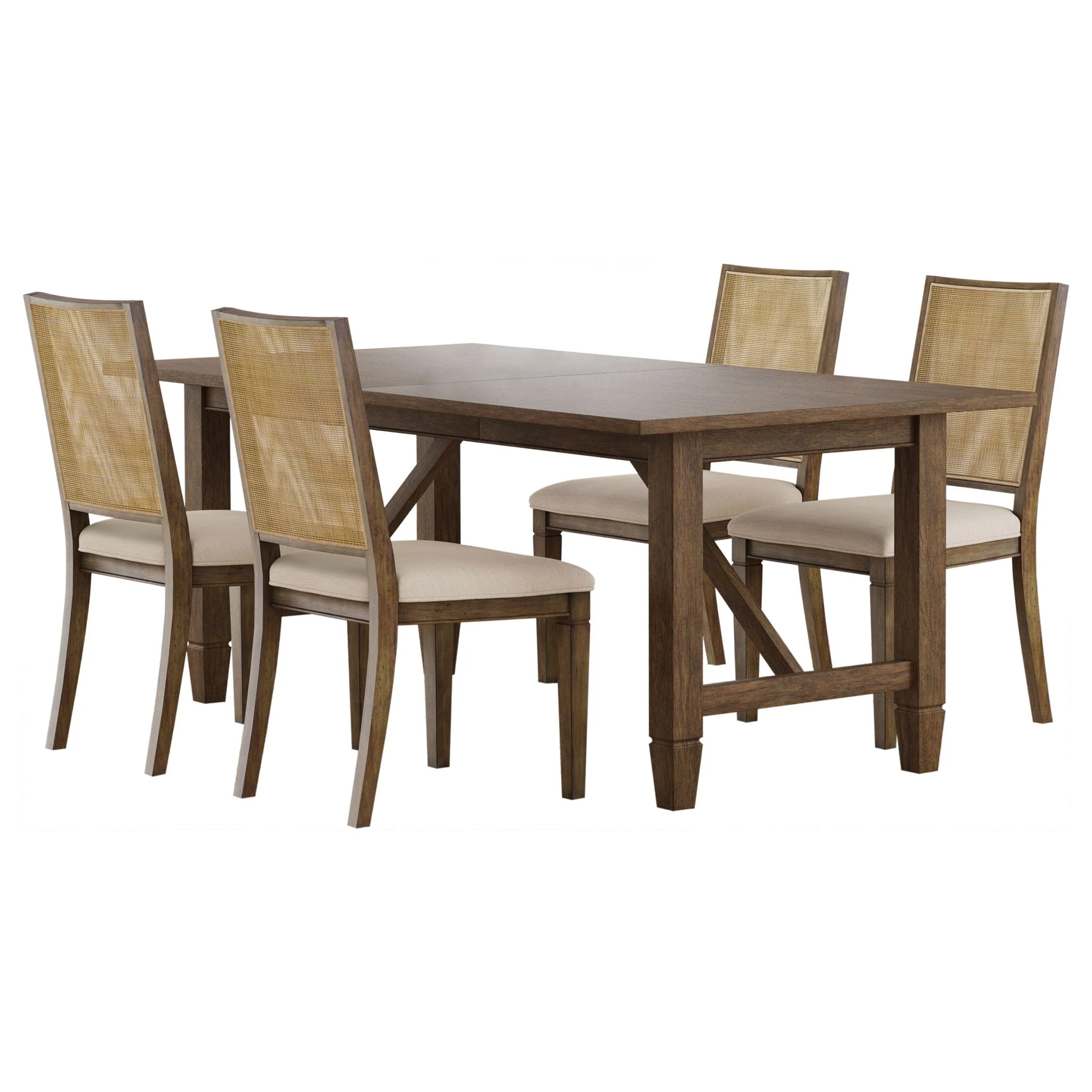 Matisse 5-piece Rectangular Dining Table Set Light Brown - Image 3