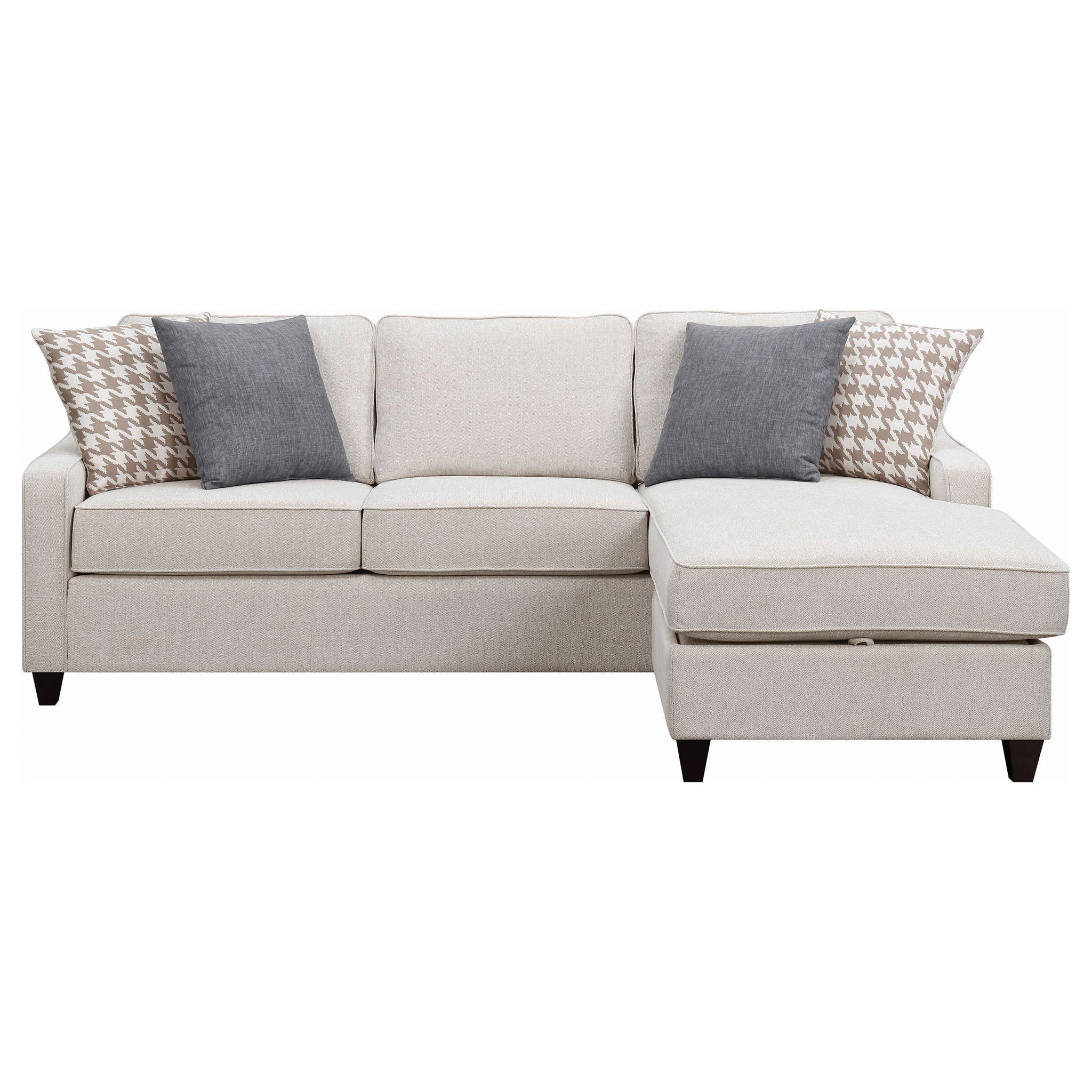 Mcloughlin Upholstered Sloped Arm Sectional Sofa Platinum - Image 2