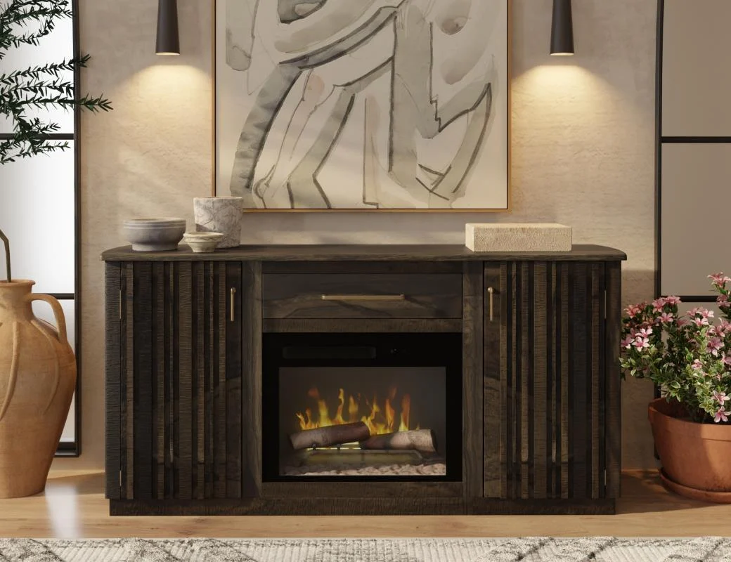 Mezquite - 70" Fireplace - Brown - Image 2