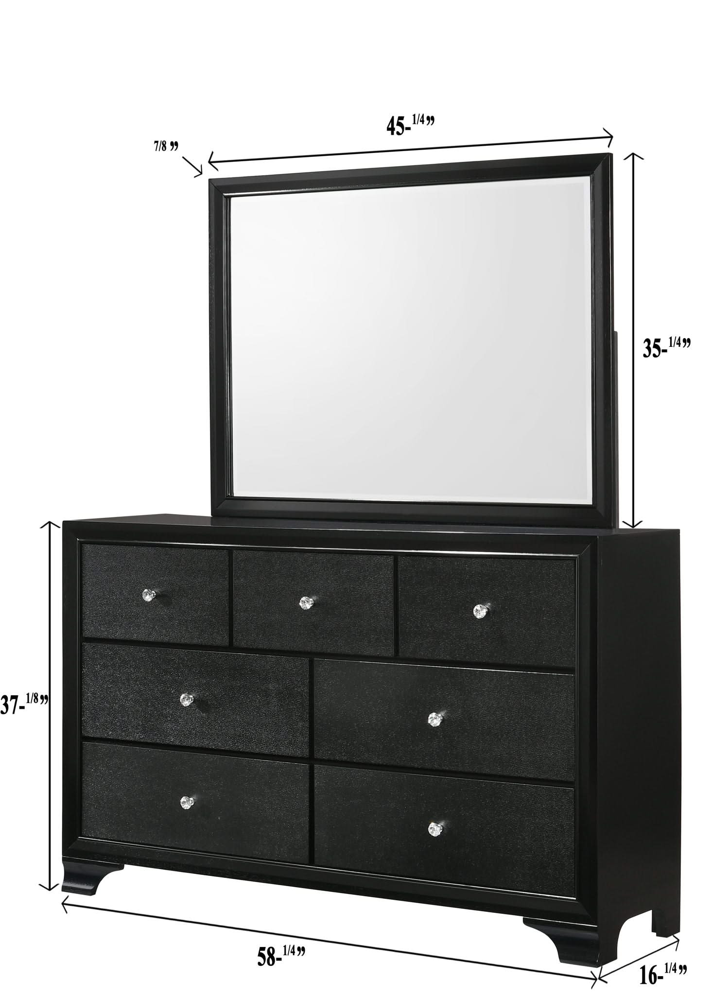 Micah - Full 5 Piece Bedroom Set - Black - Image 2