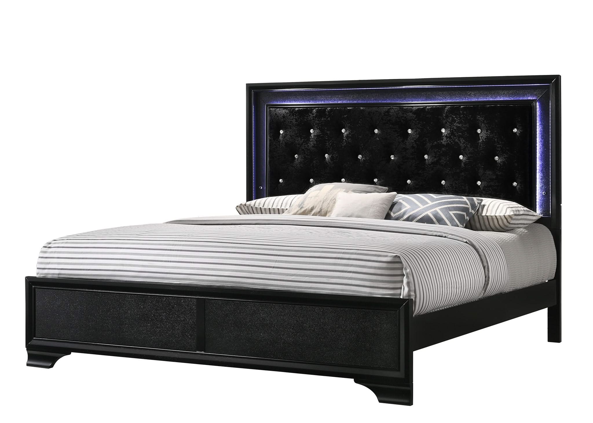 Micah - King 4 Piece Bedroom Set - Black - Image 2