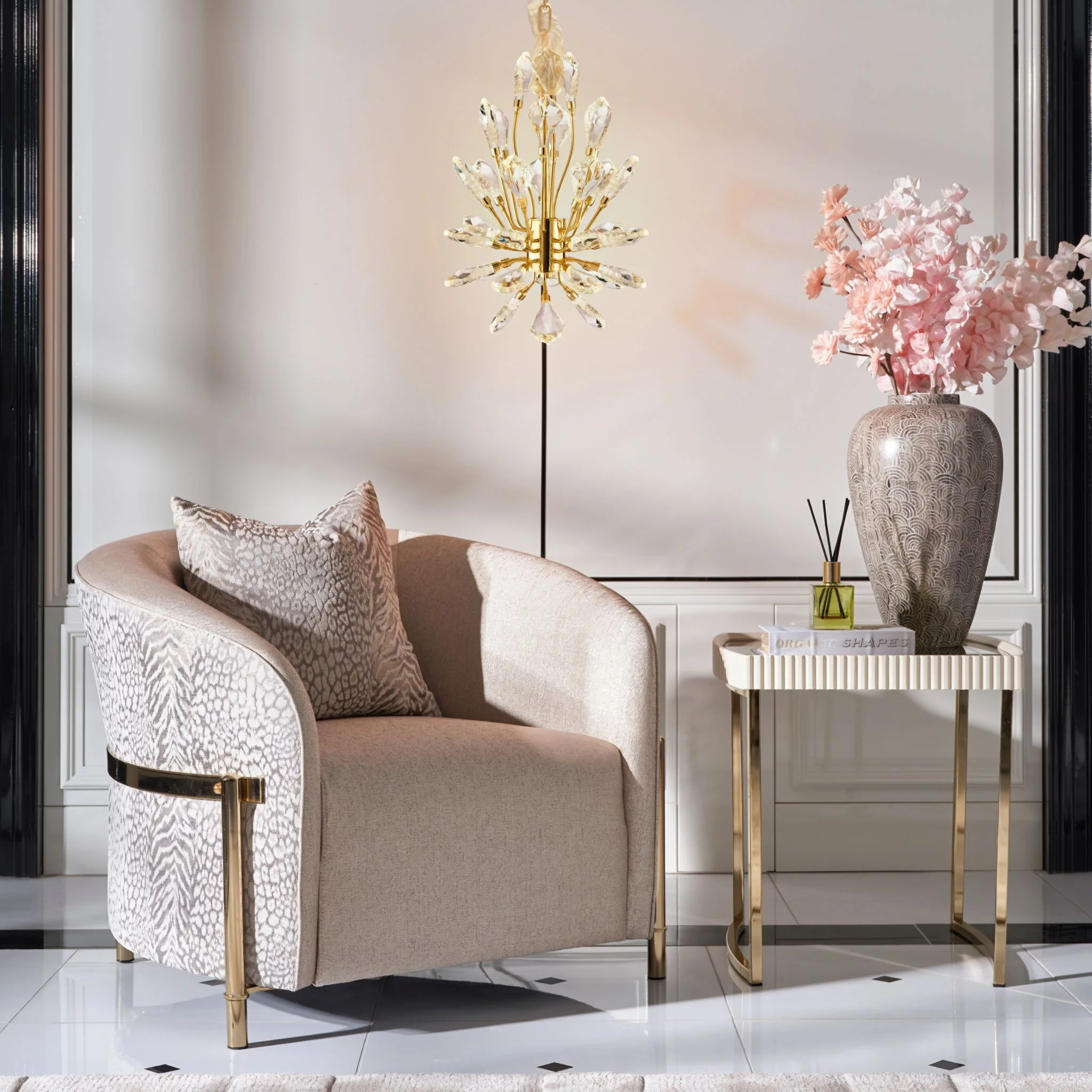 Michael Amini Lighting - Astra 18" Crystal LED Chandelier - Gold - Image 2