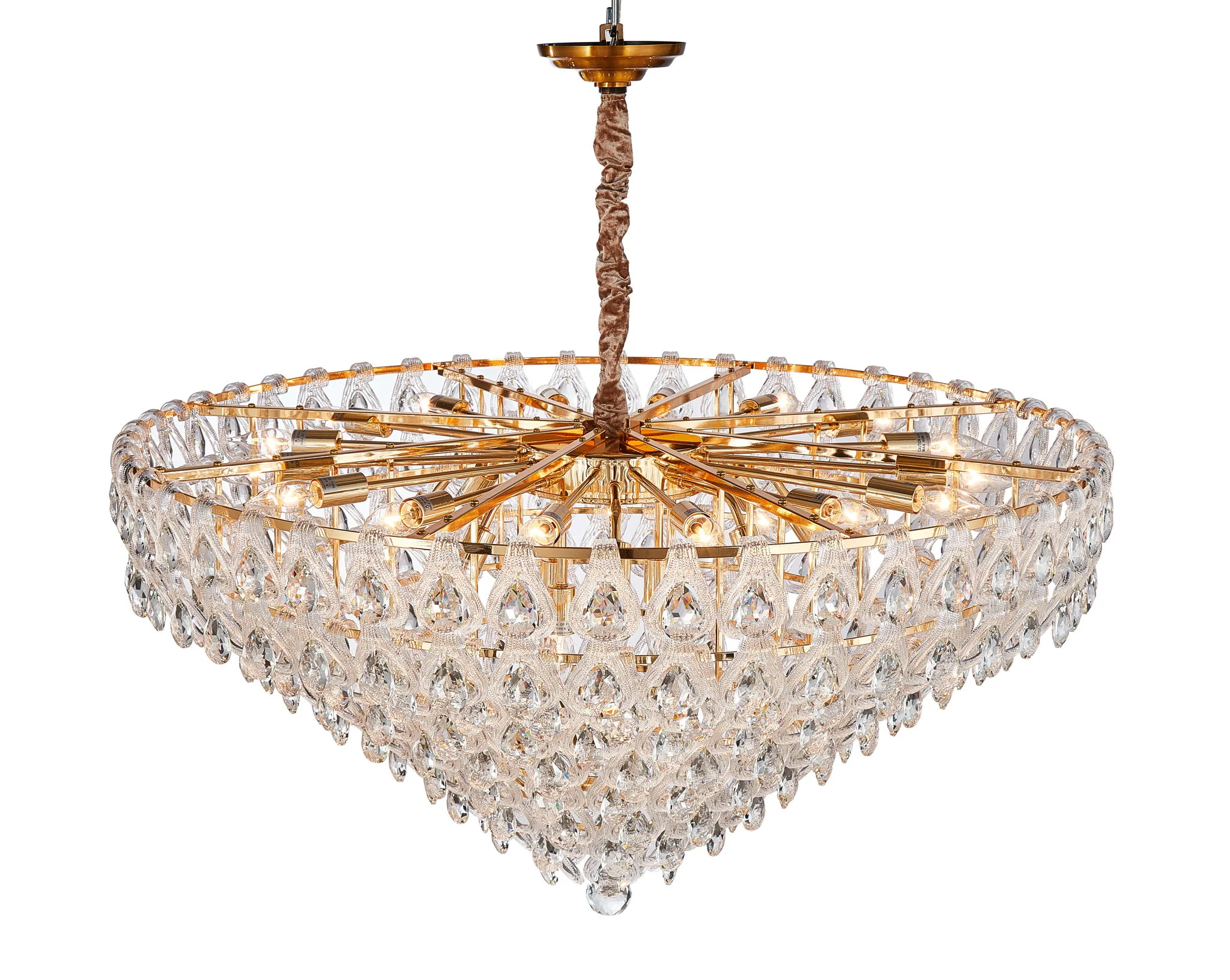 Michael Amini Lighting - Gala 28-Light Round LED Chandelier - Gold - Image 4