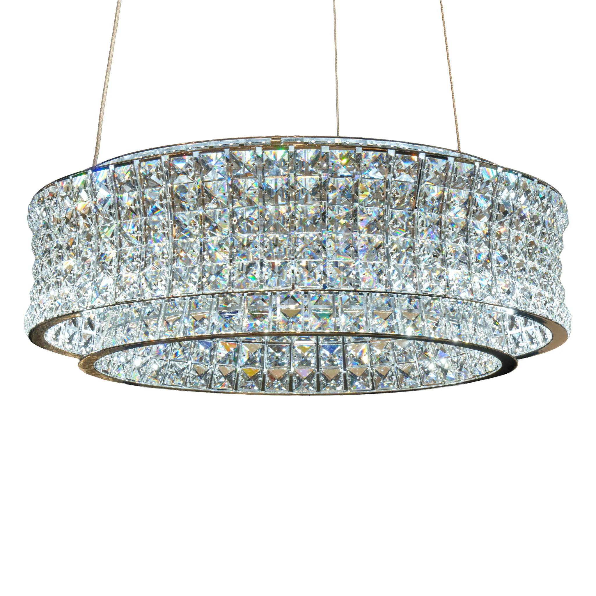 Michael Amini Lighting - Galaxy 24" Round LED Crystal Chandelier - Chrome - Image 3