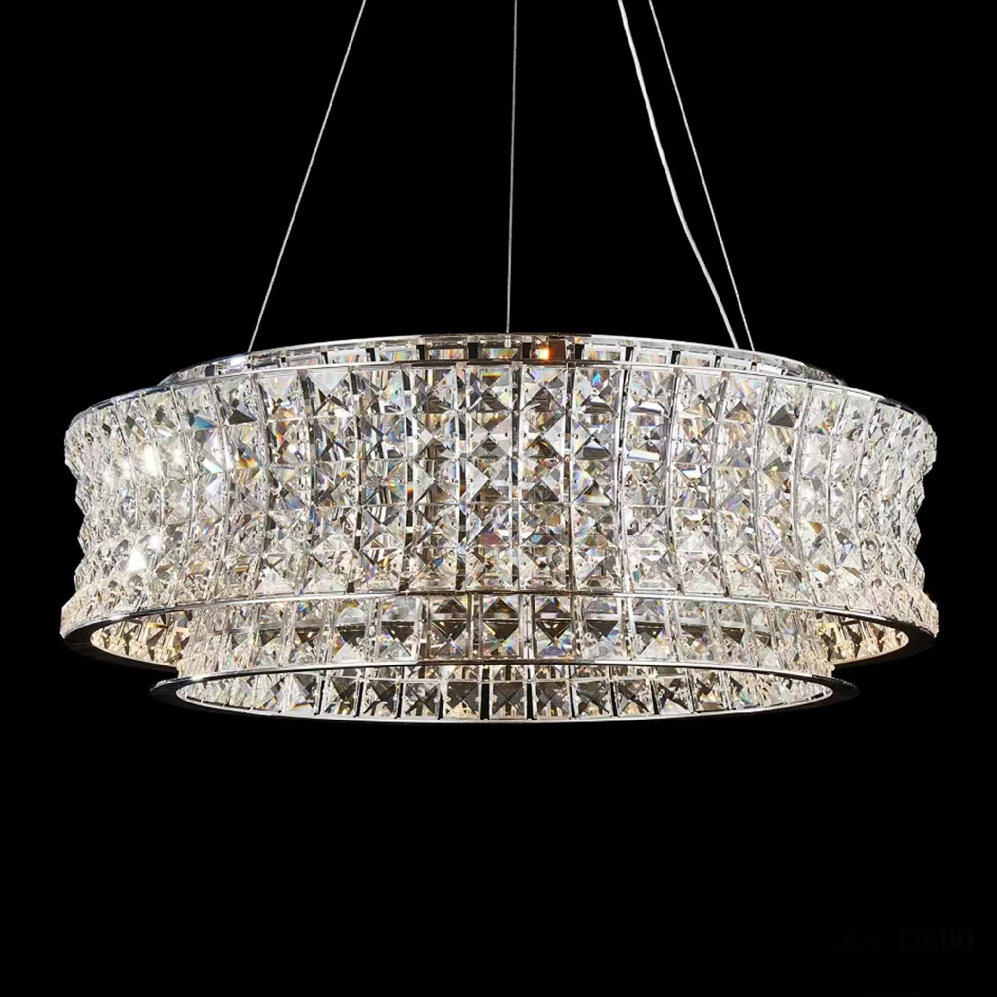 Michael Amini Lighting - Galaxy 24" Round LED Crystal Chandelier - Chrome - Image 4
