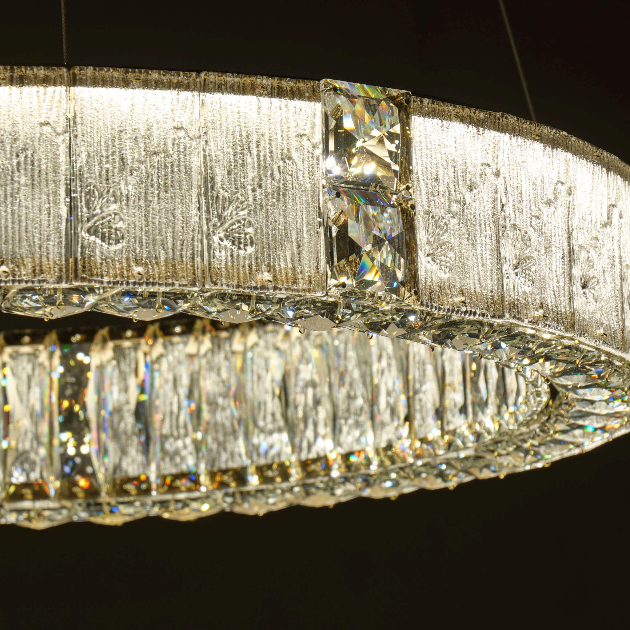 Michael Amini Lighting - Mina 31" Round Crystal LED Chandelier - Clear - Image 3