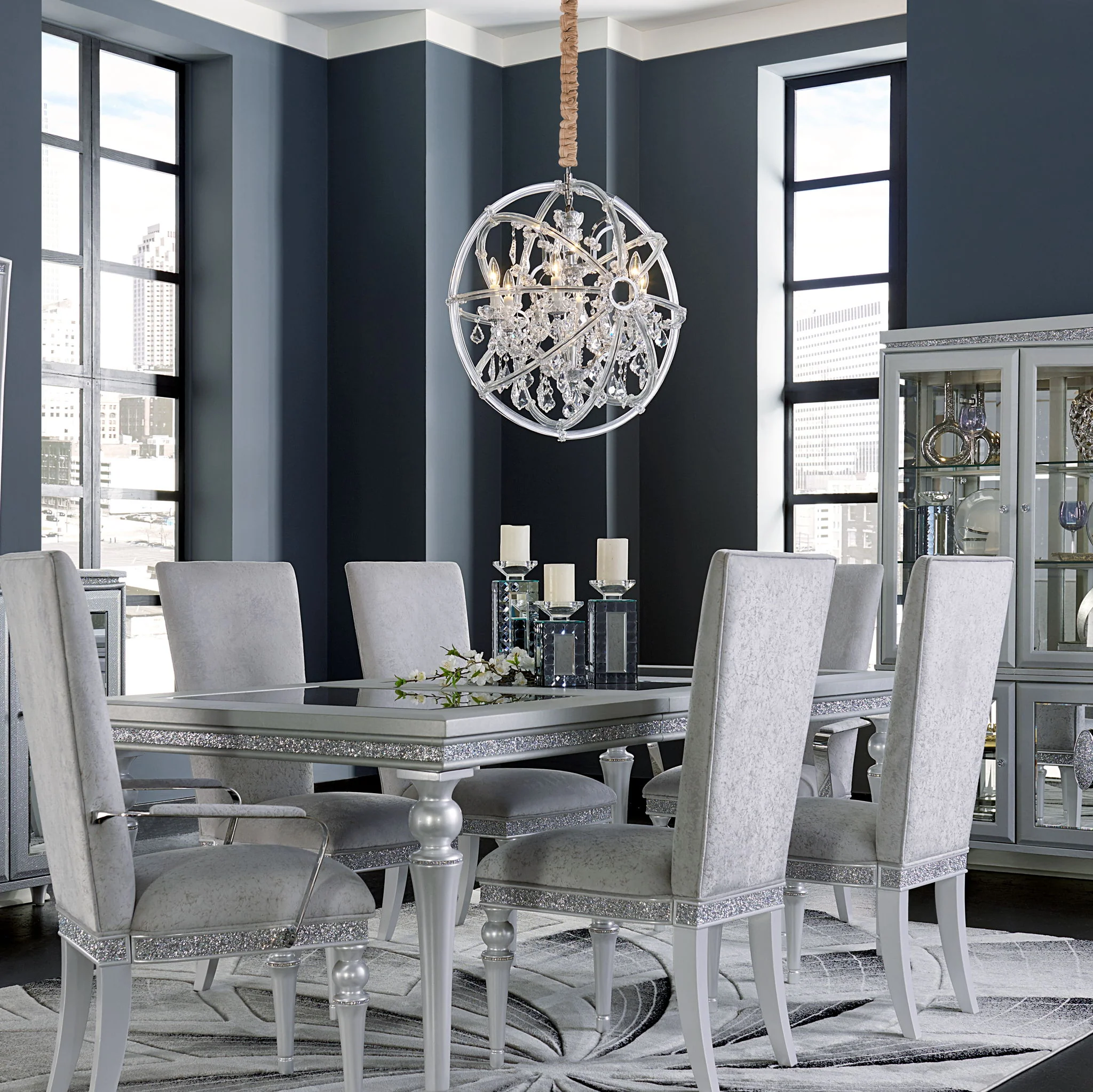 Michael Amini Lighting - Pena 6-Light Traditional Crystal Chandelier - Clear - Image 2