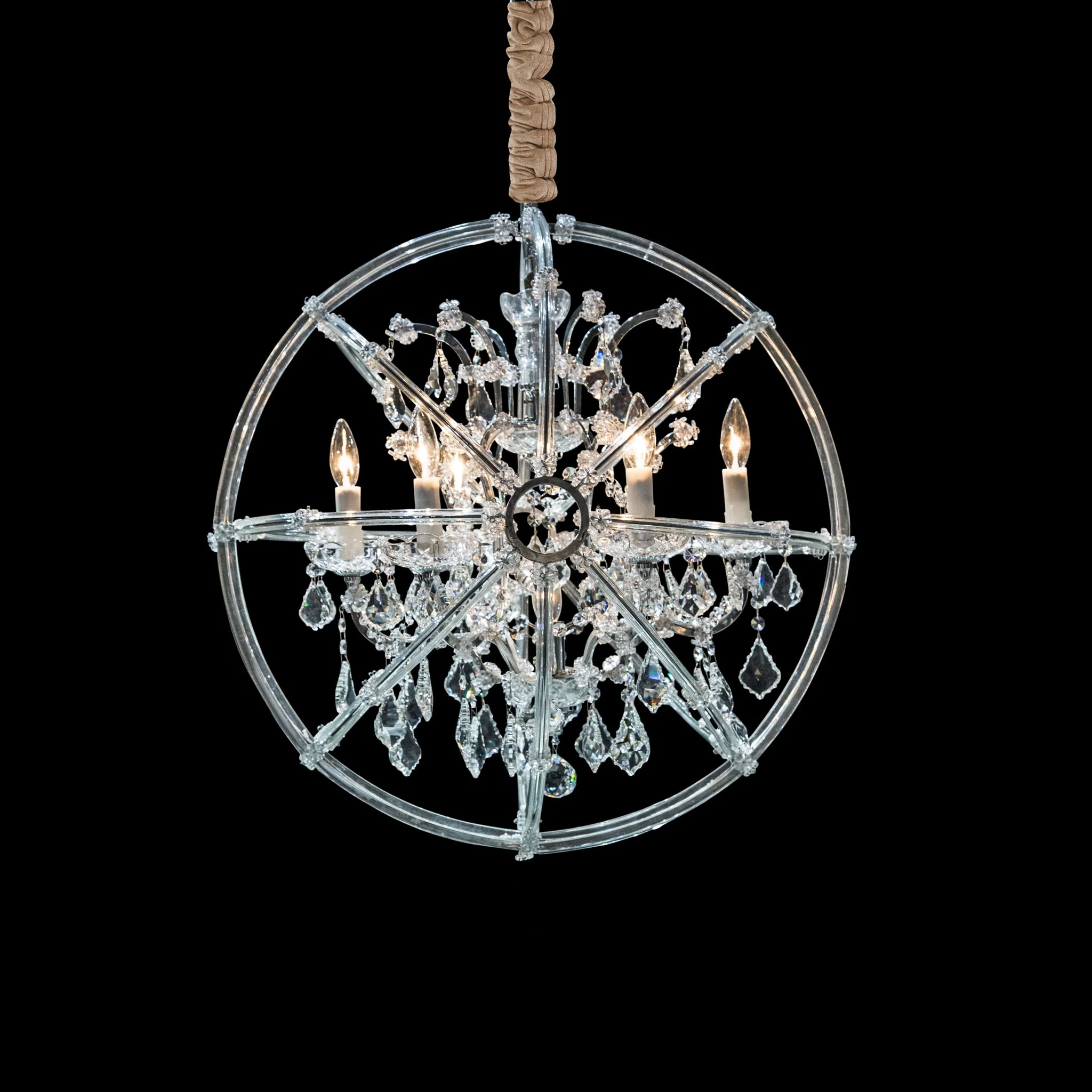 Michael Amini Lighting - Pena 6-Light Traditional Crystal Chandelier - Clear - Image 3