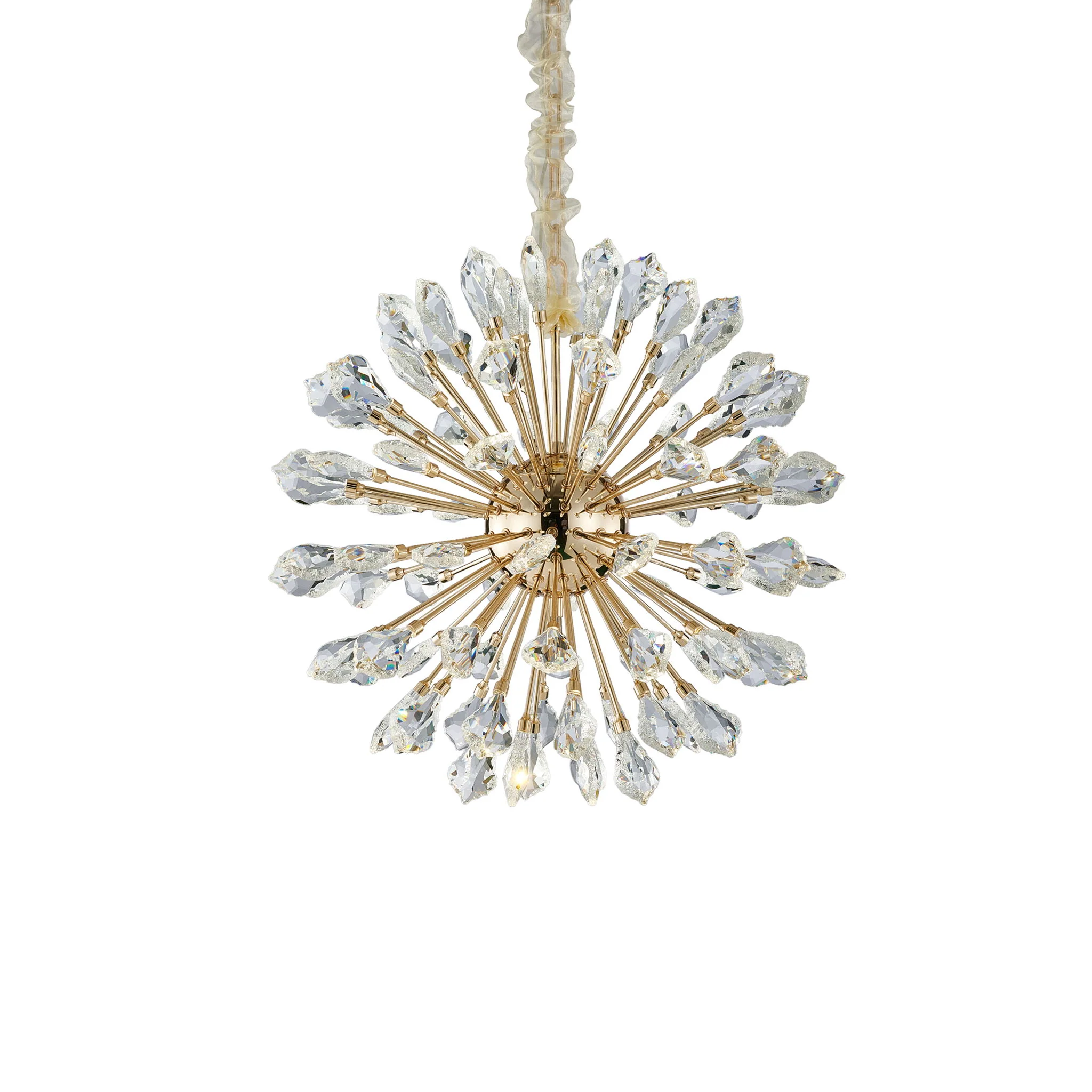 Michael Amini Lighting - Solara 24" Round Crystal LED Chandelier - Gold - Image 2