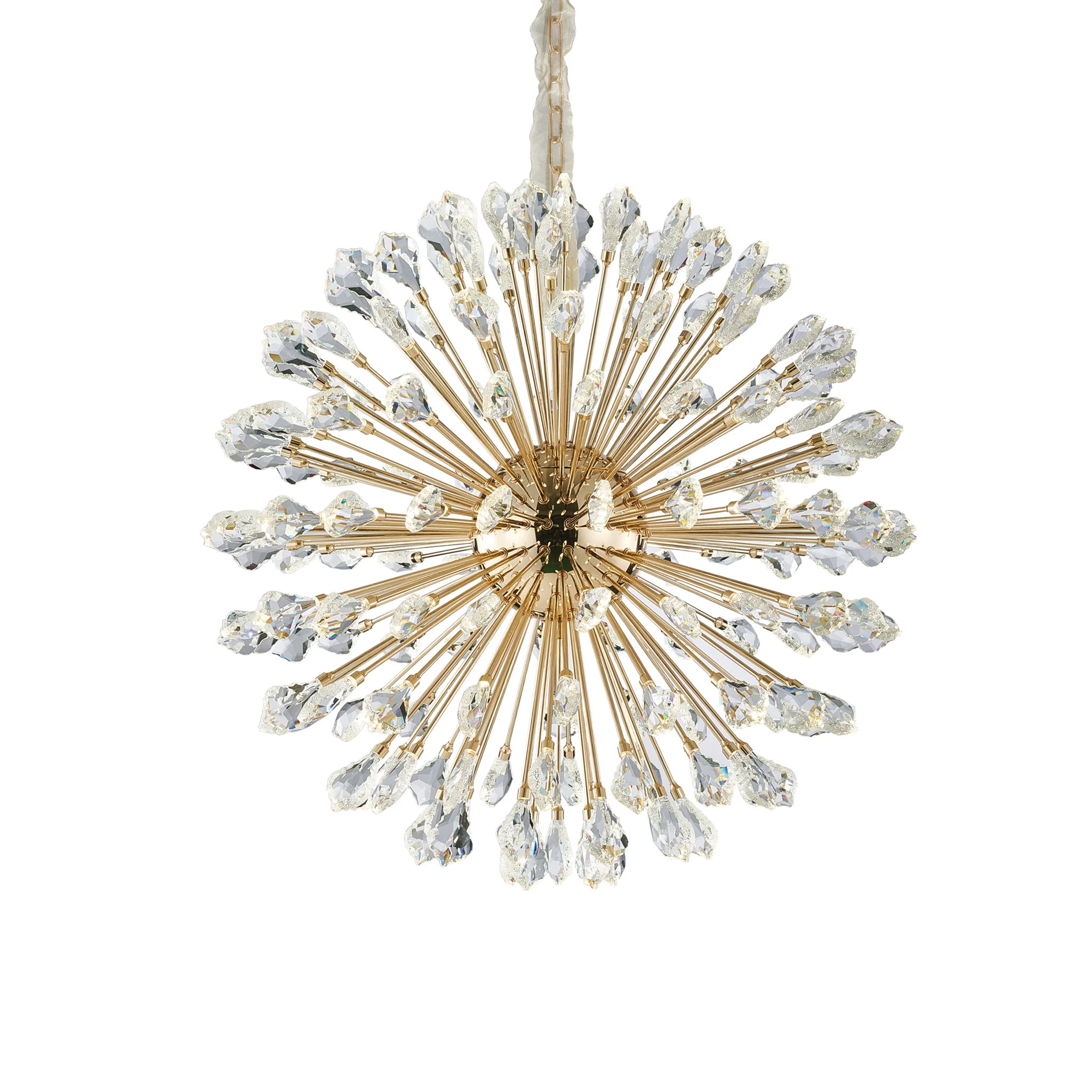 Michael Amini Lighting - Solara 32" Round Crystal LED Chandelier - Gold - Image 3