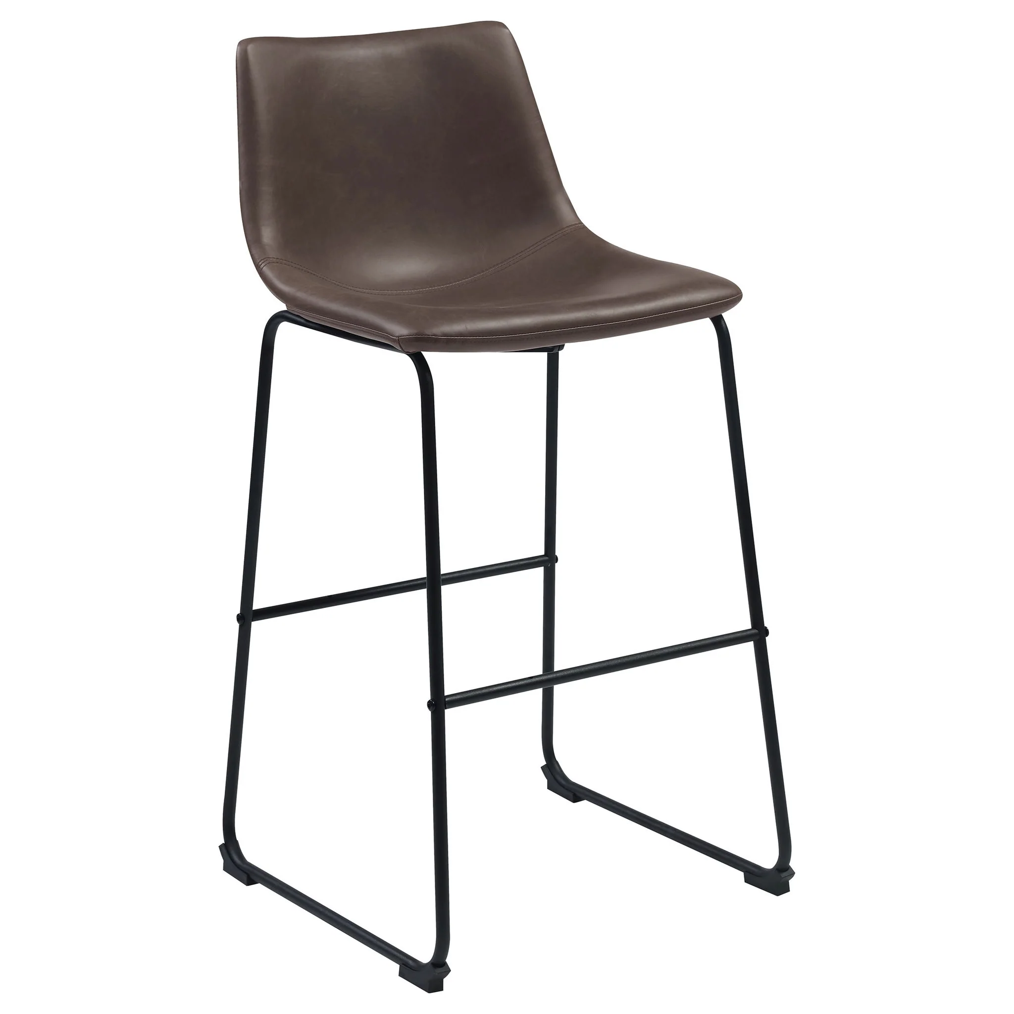 Michelle Upholstered Bar Chair Brown (Set of 2) - Image 2