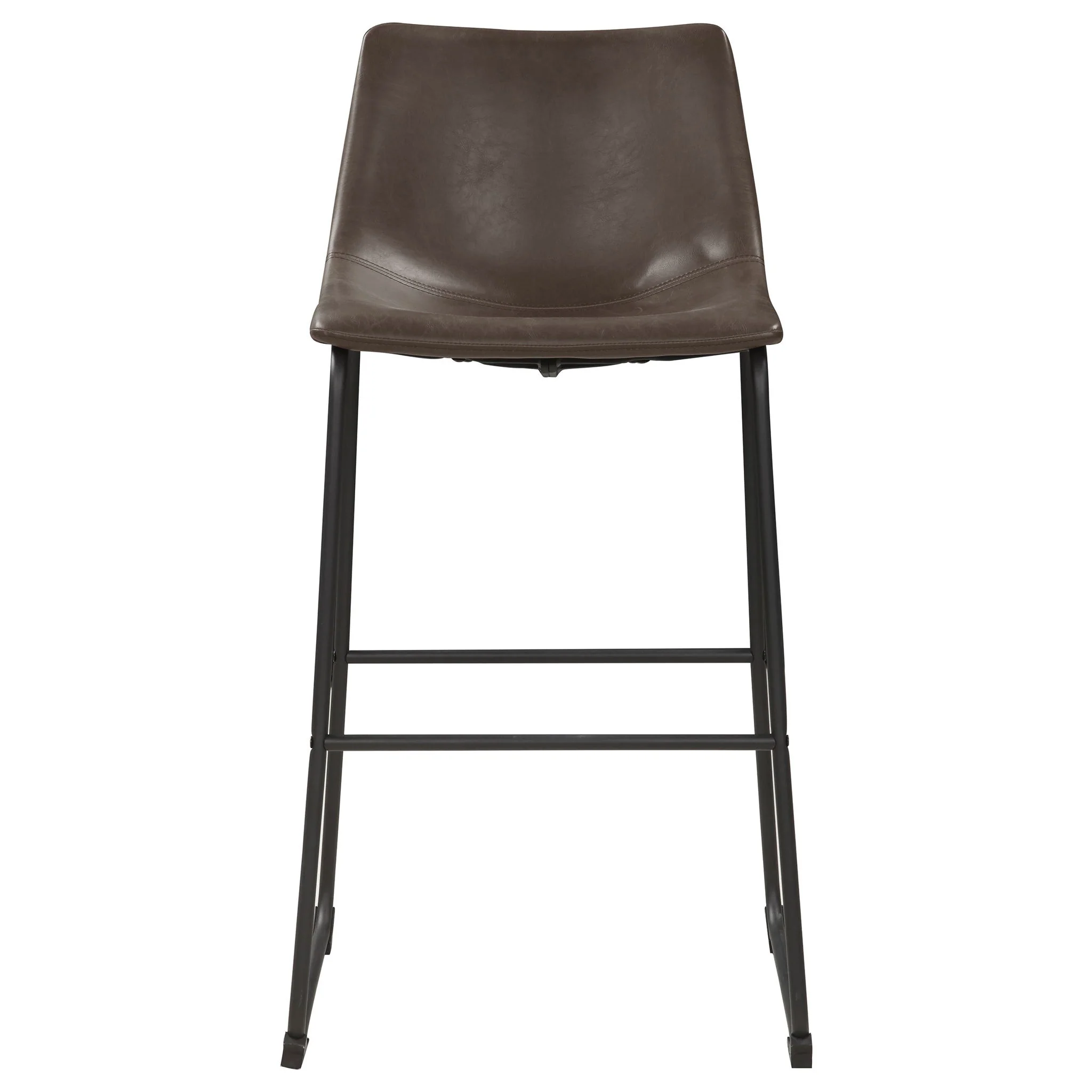 Michelle Upholstered Bar Chair Brown (Set of 2) - Image 4